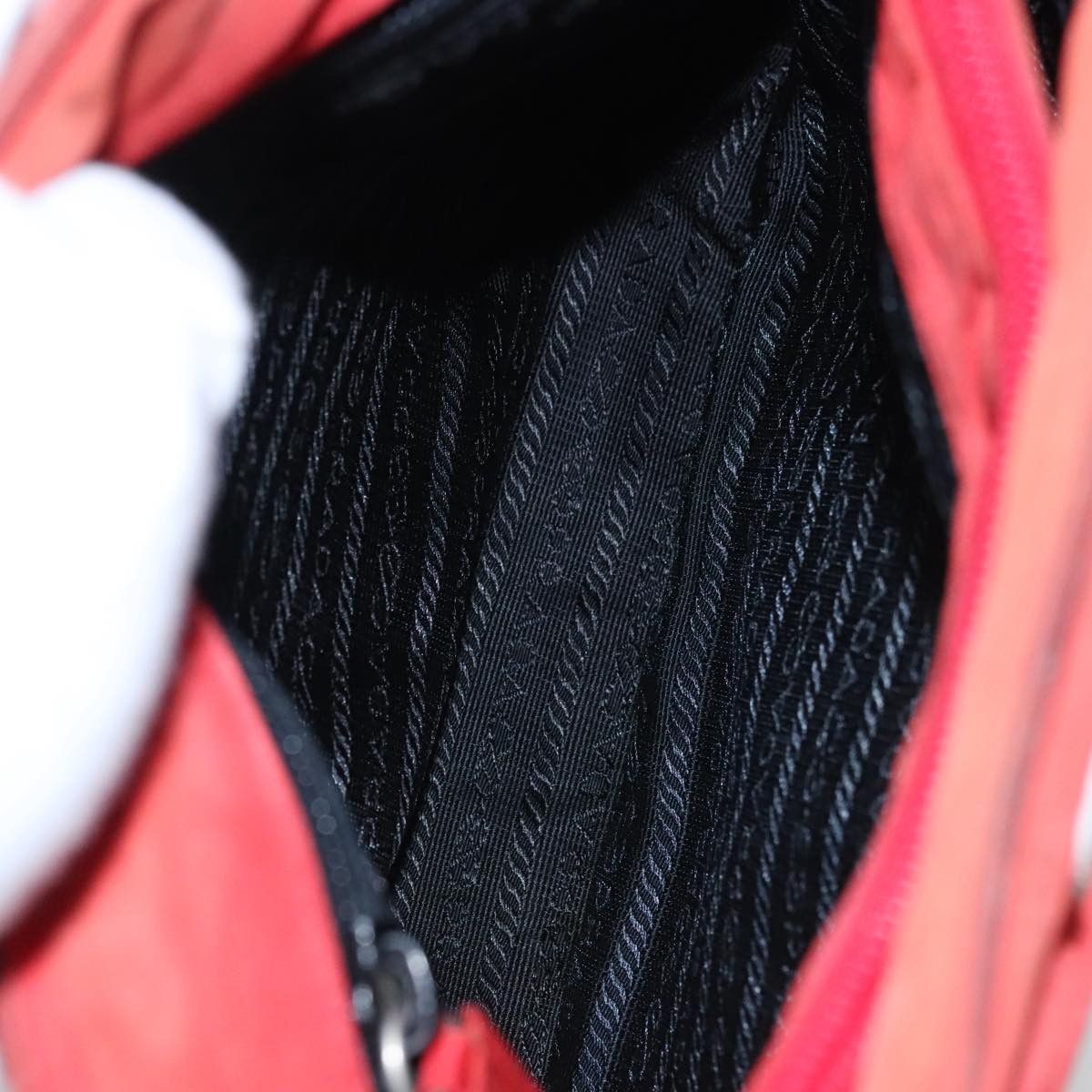 Prada Tessuto Red Synthetic Shoulder Bag (Pre-Owned) Size ONE SIZE - 14 Thumbnail