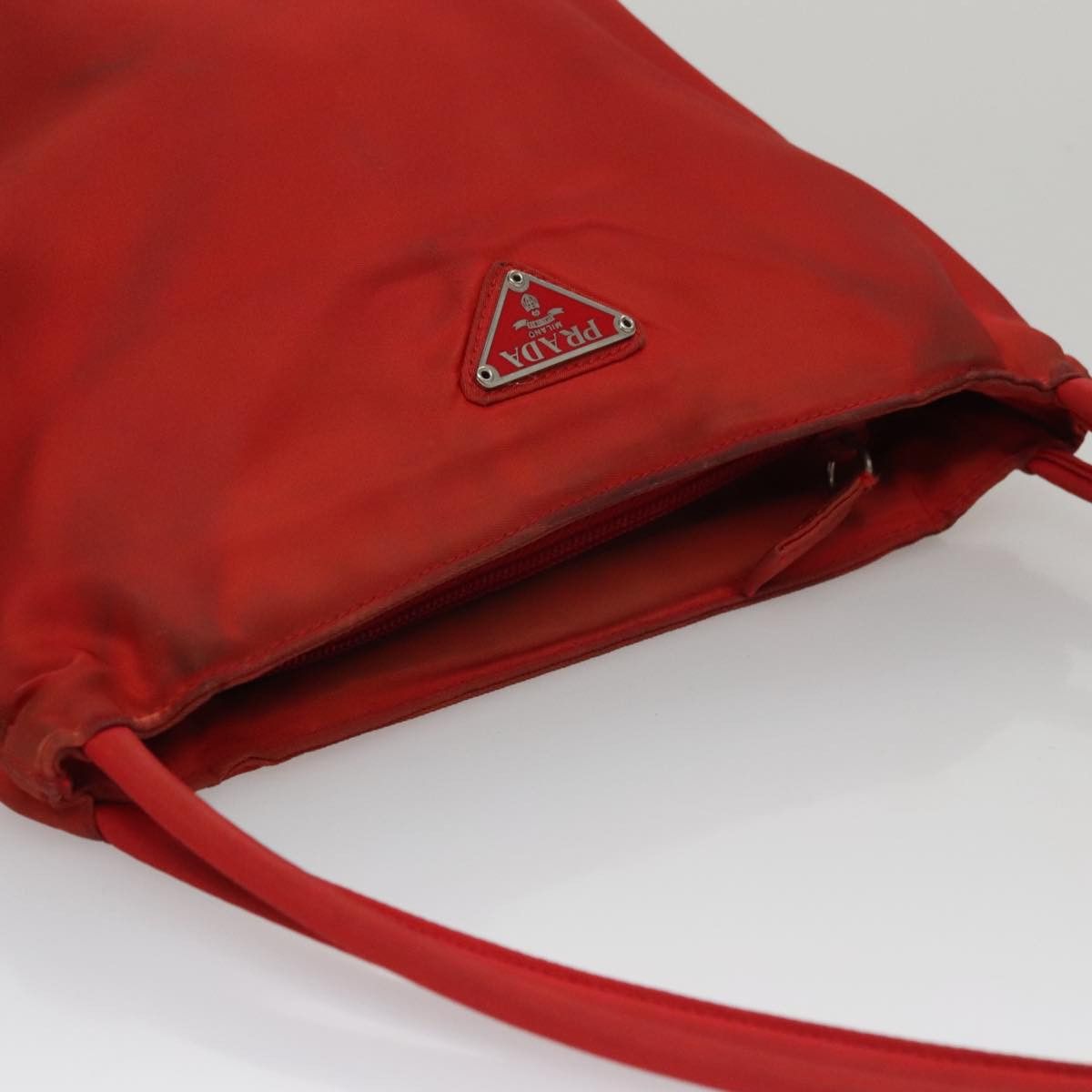Prada Tessuto Red Synthetic Shoulder Bag (Pre-Owned) Size ONE SIZE - 18 Thumbnail