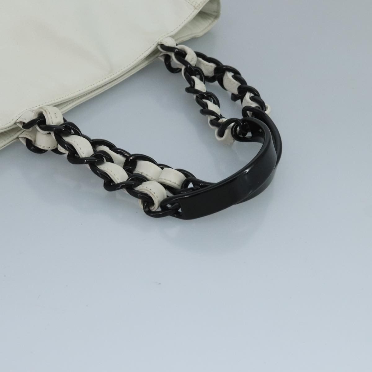 Chanel Shopping White Leather Tote Bag (Pre-Owned) Size ONE SIZE - 5 Thumbnail