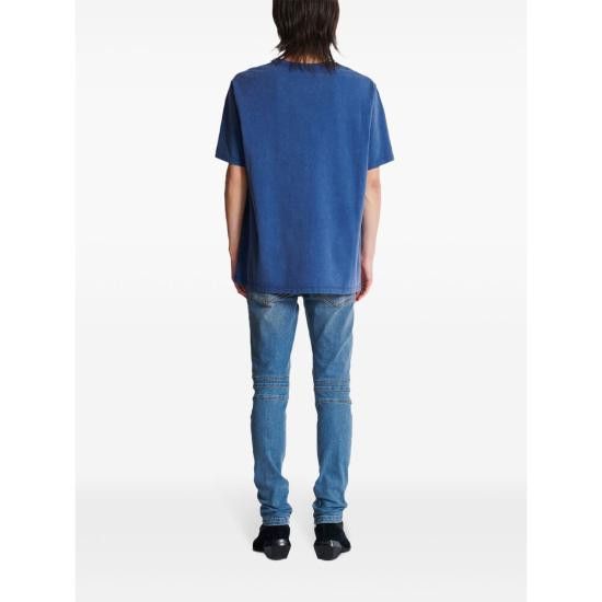 Balmain BALMAIN Men T-Shirts DH1EG010 BC72 SOS BLUE Size US S / EU 44-46 / 1 - 2 Thumbnail
