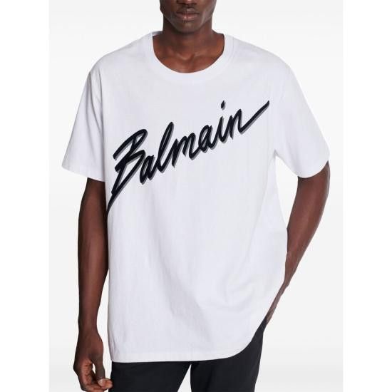 Balmain BALMAIN Men T-Shirts EH1EG010 BC86 GAB WHITE Size US L / EU 52-54 / 3 - 3 Thumbnail