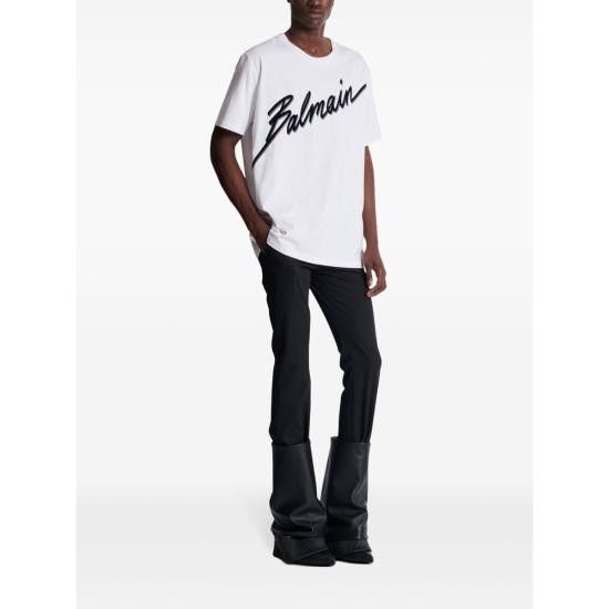 Balmain BALMAIN Men T-Shirts EH1EG010 BC86 GAB WHITE Size US L / EU 52-54 / 3 - 5 Thumbnail