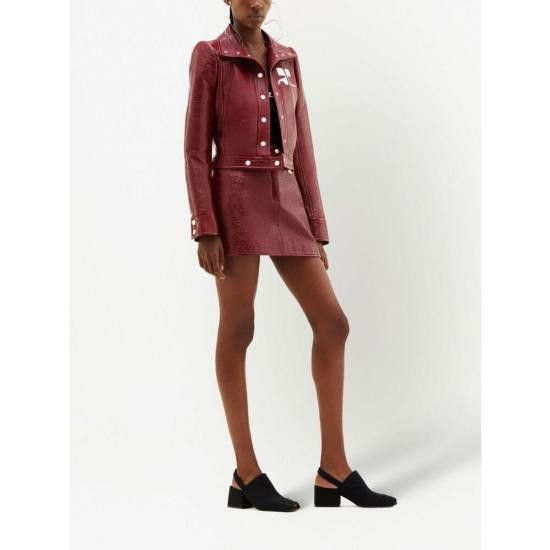 Courreges COURREGES Women Mid Skirts PERCJU001VY 0014 4034 RED Size 26" / US 2 / IT 38 - 4 Thumbnail