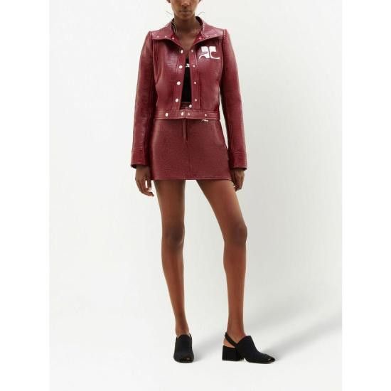 Courreges COURREGES Women Mid Skirts PERCJU001VY 0014 4034 RED Size 26" / US 2 / IT 38 - 3 Thumbnail