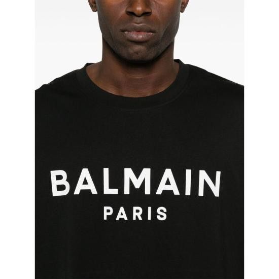 Balmain BALMAIN Men T-Shirts EH1EG010 BB73 EAB BLACK Size US XXL / EU 58 / 5 - 3 Thumbnail