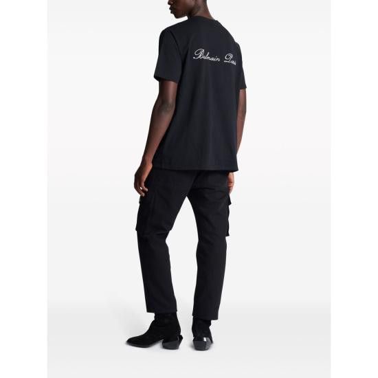 Balmain BALMAIN Men T-Shirts DH1EG010 BC68 EAB BLACK Size US XXL / EU 58 / 5 - 5 Thumbnail