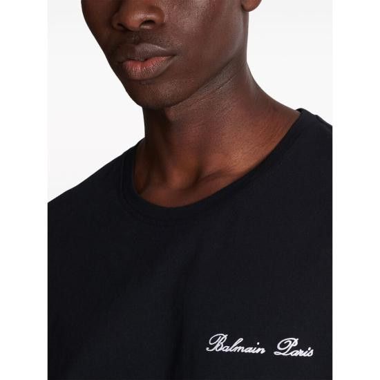 Balmain BALMAIN Men T-Shirts DH1EG010 BC68 EAB BLACK Size US XXL / EU 58 / 5 - 4 Thumbnail