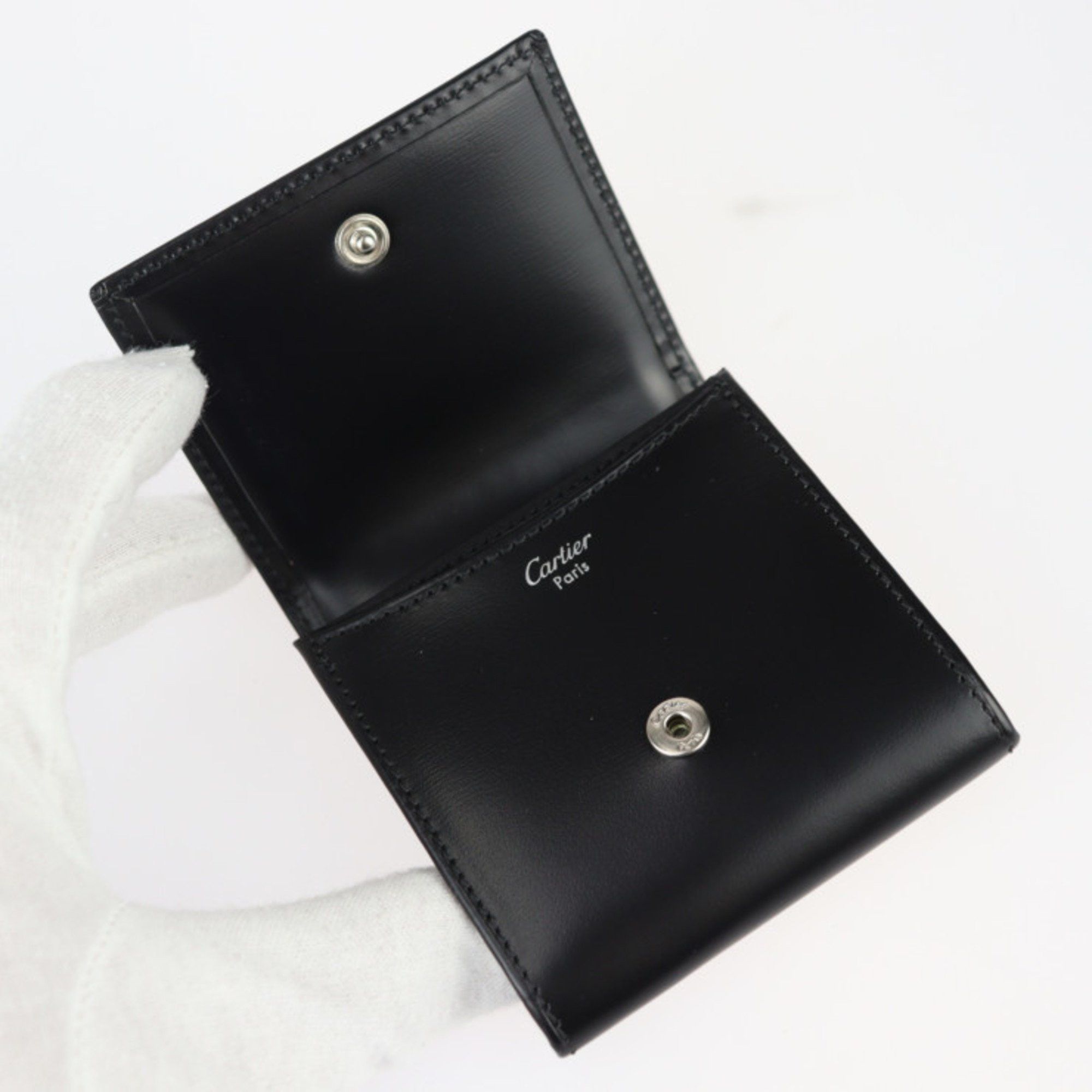 Cartier CARTIER Pasha Wallet/Coin Case L3000205 Leather Black Coin Purse Size ONE SIZE - 6 Thumbnail