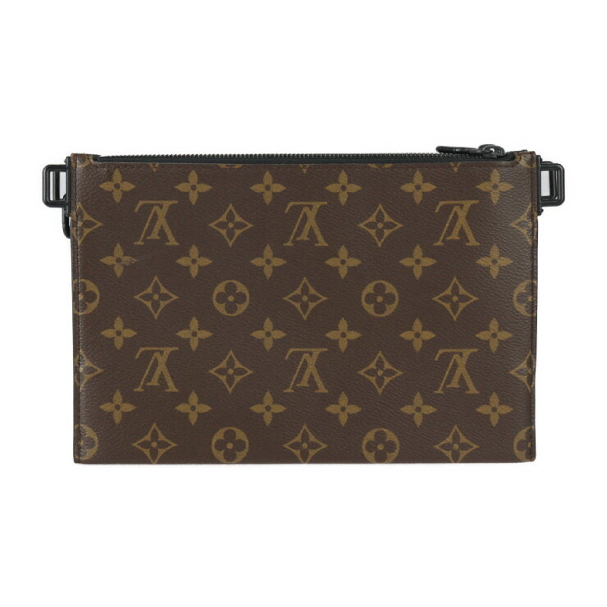 Louis Vuitton Louis Vuitton Trio Pouch NM Shoulder Bag M59681 Monogram Canvas Empreinte Brown Black Second with Coin Purse Taurillon Leather Size ONE SIZE - 3 Thumbnail