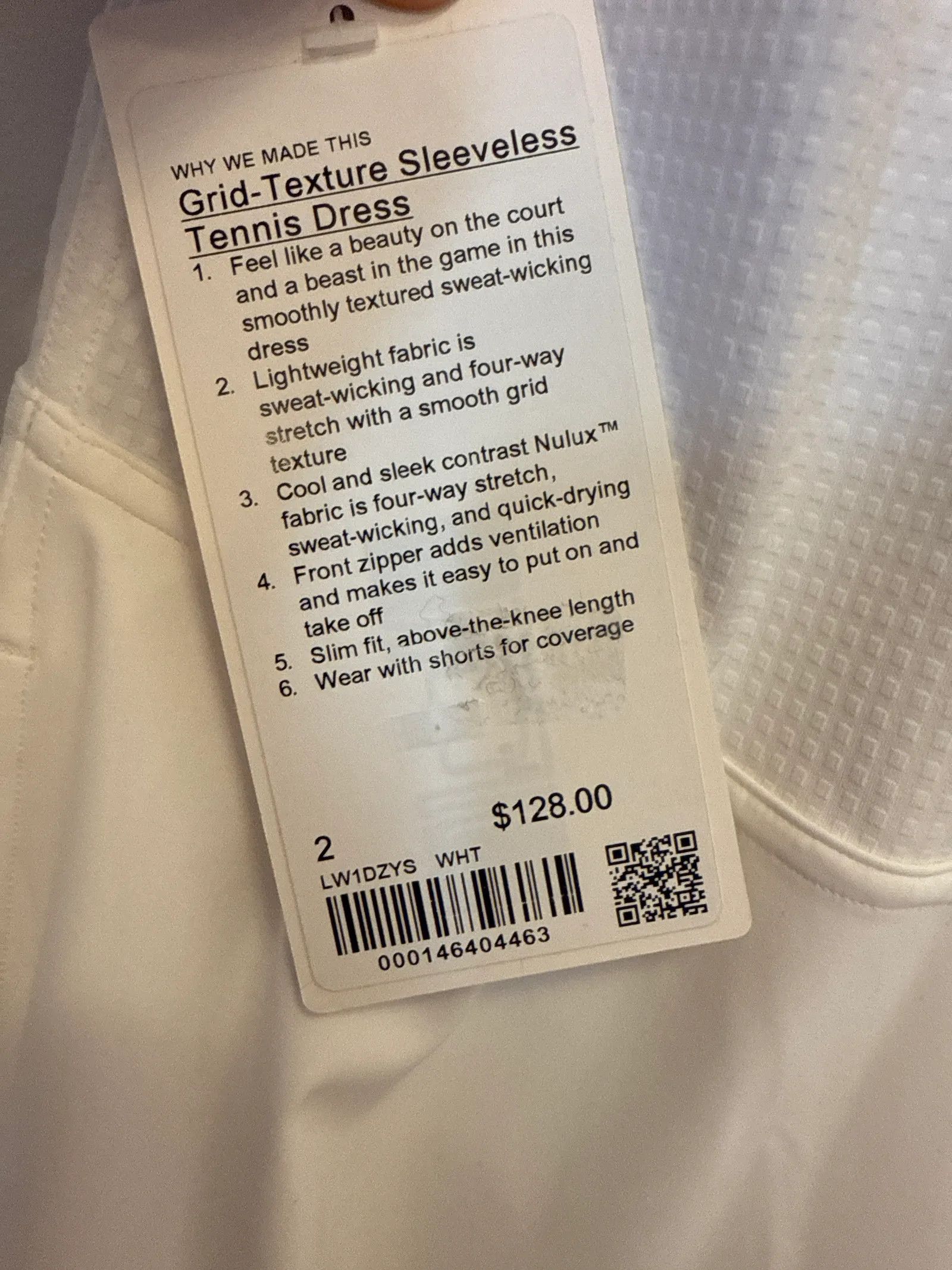 Lululemon Lululemon Grid-texture sleeveless tennis dress Dress Size XS / US 0-2 / IT 36-38 - 2 Thumbnail