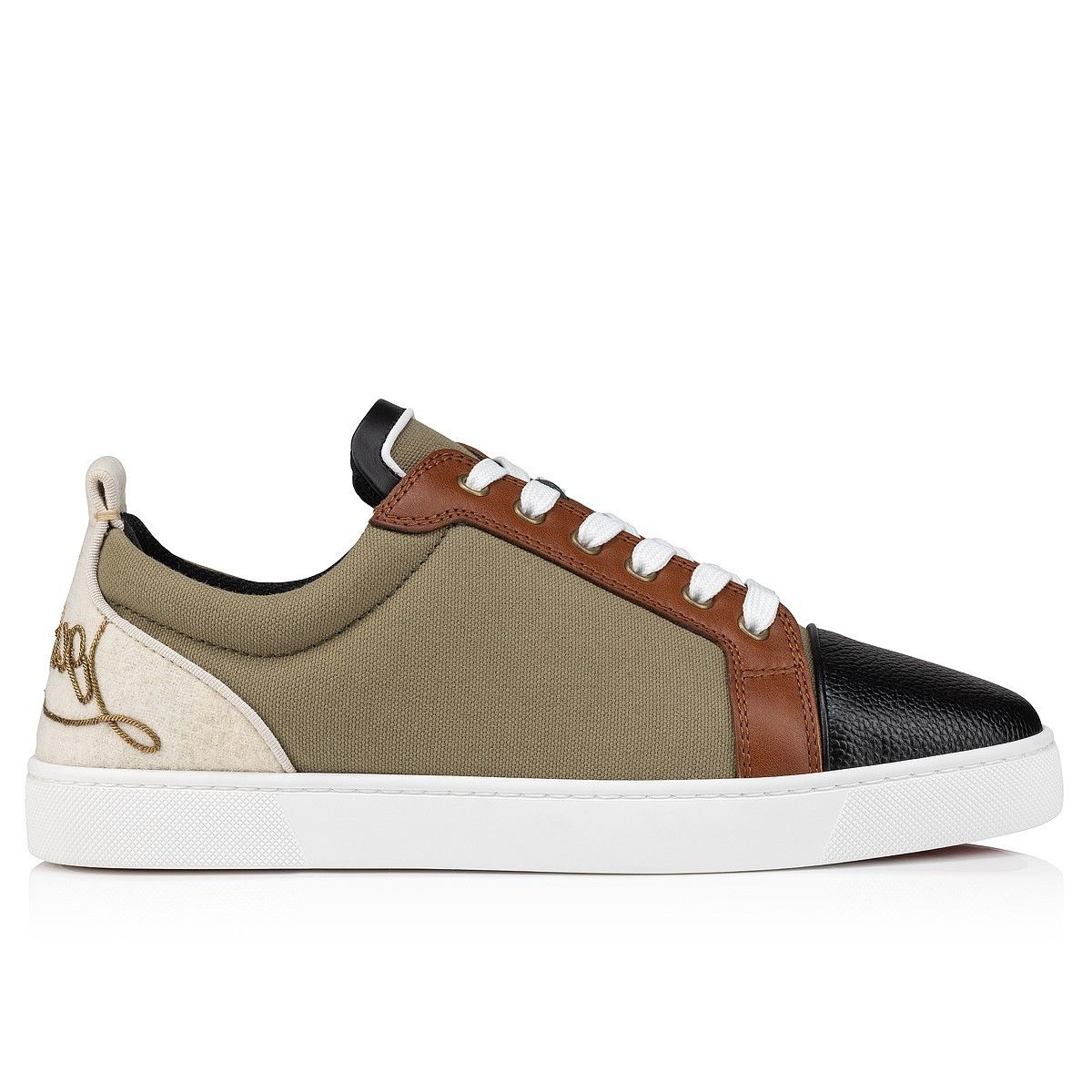 Christian Louboutin Fun Louis Junior in khaki/black/brown Size US 12.5 / EU 45-46 - 2 Thumbnail