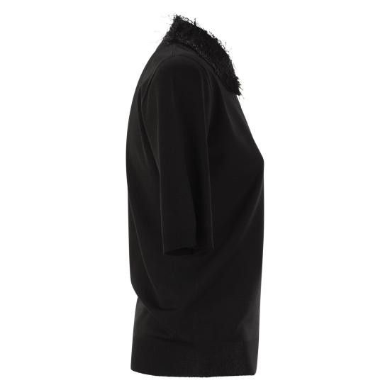 Fabiana Filippi FABIANA FILIPPI Women Polo Shirts MAD265F011 BLACK Size S / US 4 / IT 40 - 3 Thumbnail