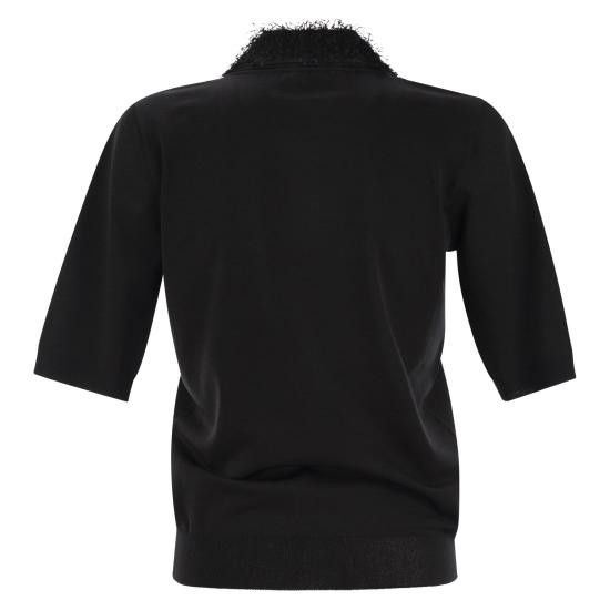 Fabiana Filippi FABIANA FILIPPI Women Polo Shirts MAD265F011 BLACK Size S / US 4 / IT 40 - 2 Thumbnail