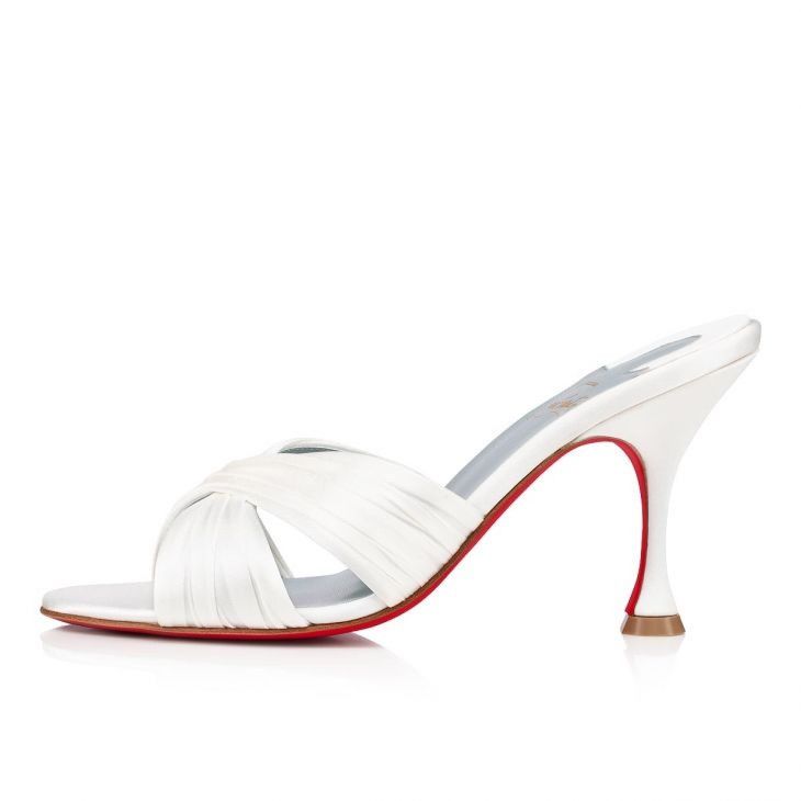 Christian Louboutin Nicol Is Back 85mm White Size US 7.5 / IT 37.5 - 2 Thumbnail