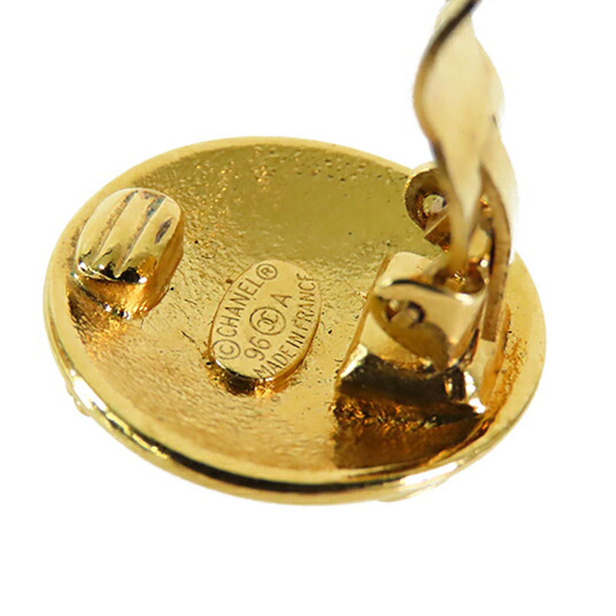 Chanel Chanel Gold Plated CC Crown Clip On Earrings Gold Size ONE SIZE - 6 Thumbnail