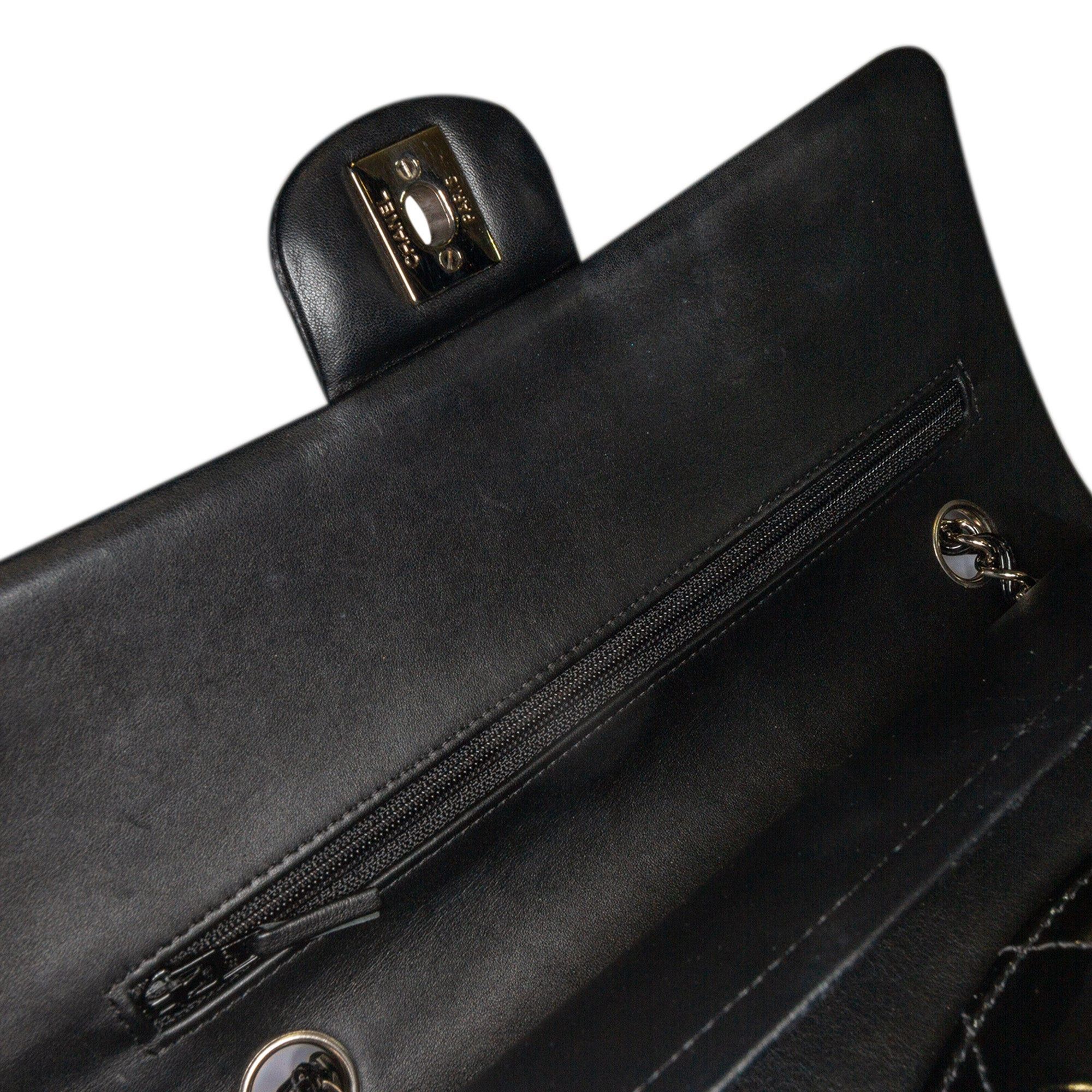 Chanel Chanel Medium Classic Patent Double Flap Black Size ONE SIZE - 6 Thumbnail