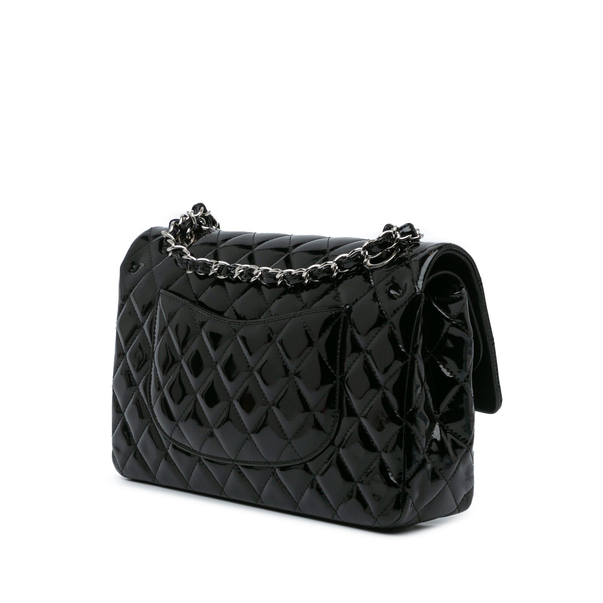 Chanel Chanel Medium Classic Patent Double Flap Black Size ONE SIZE - 2 Thumbnail