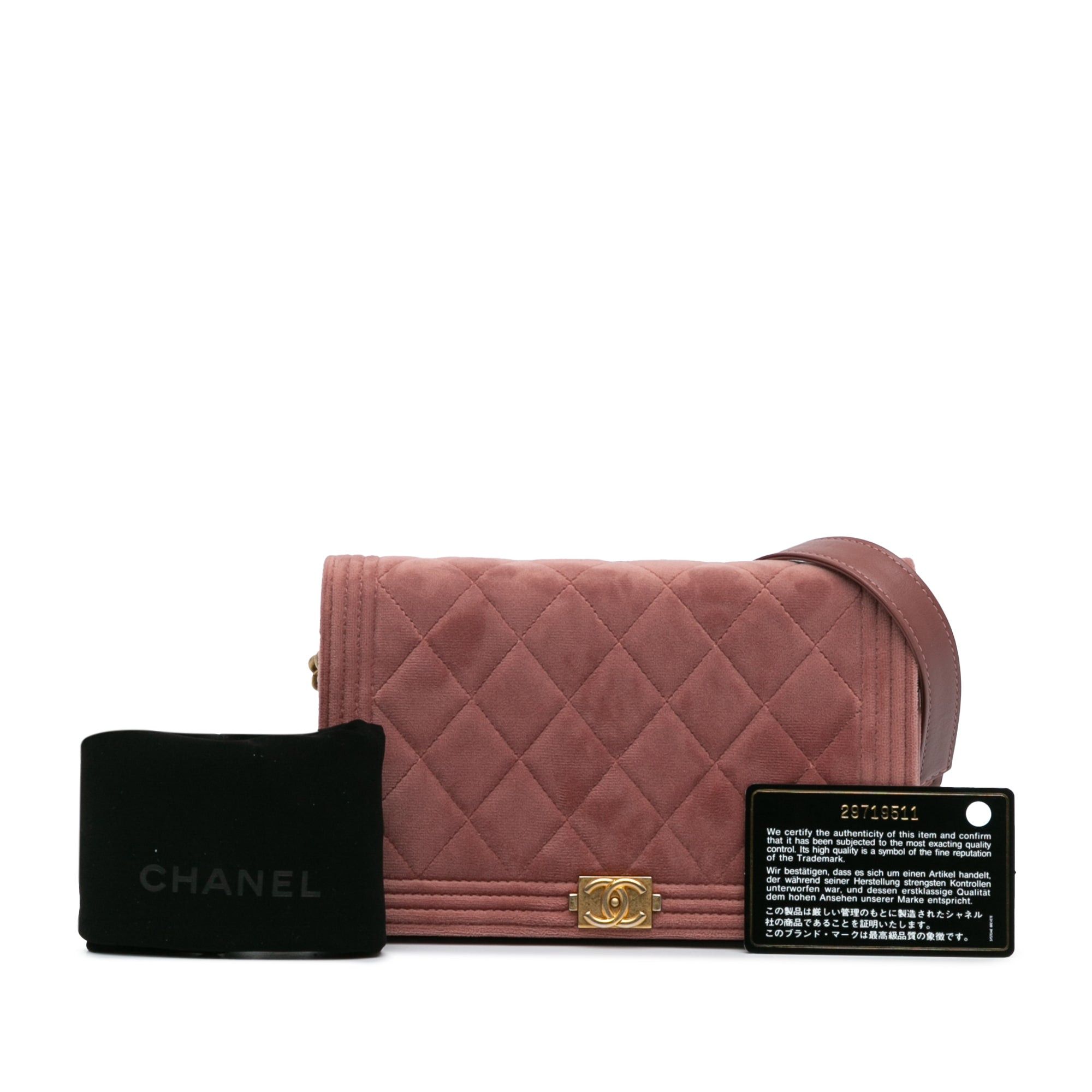 Chanel Chanel Velvet Boy Wallet On Chain Pink Size ONE SIZE - 11 Thumbnail