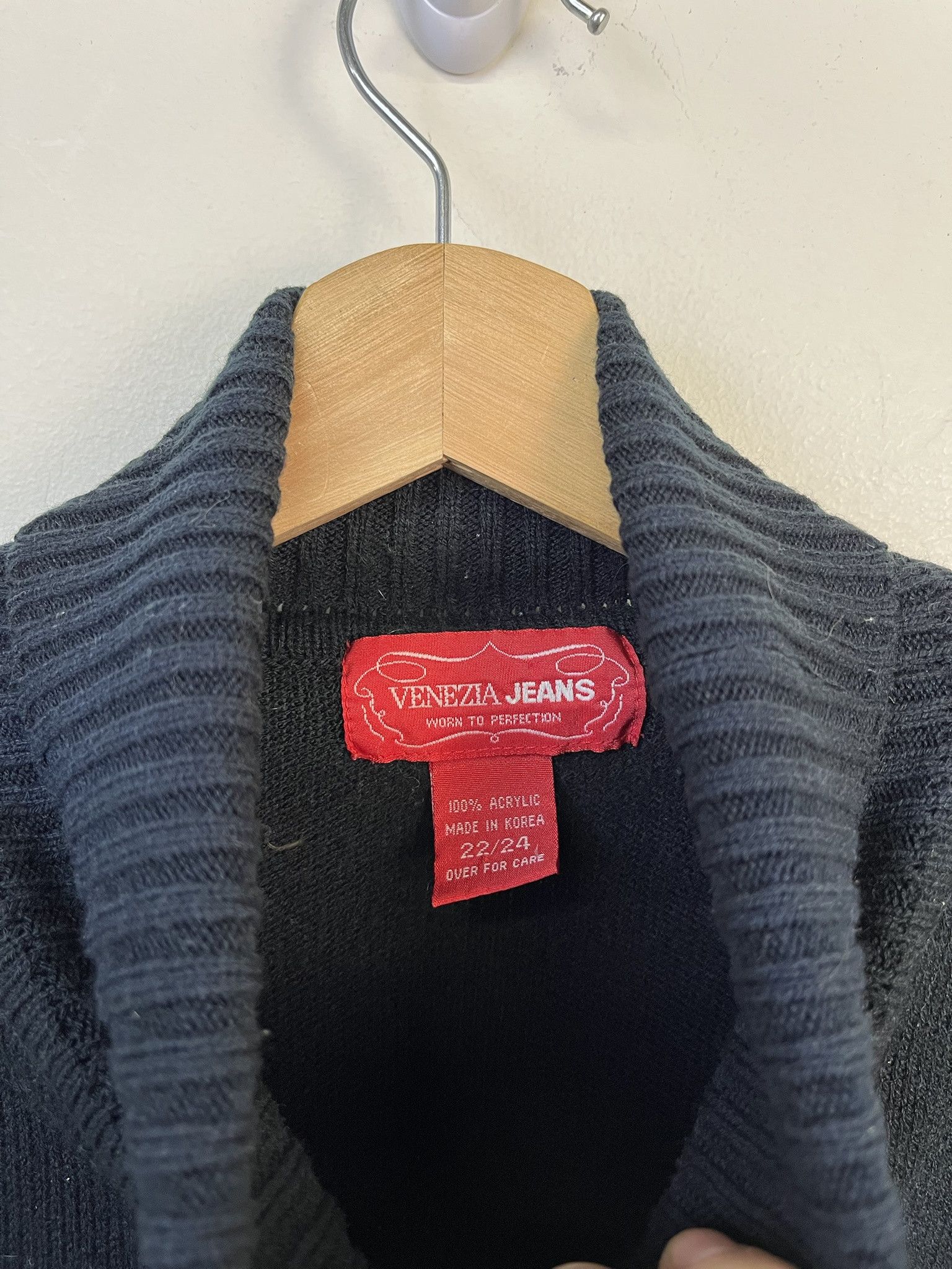 Other Vintage Knit Sweater Venezia Cyber Check Knit Sweaater Size XL Size US XL / EU 56 / 4 - 2 Thumbnail