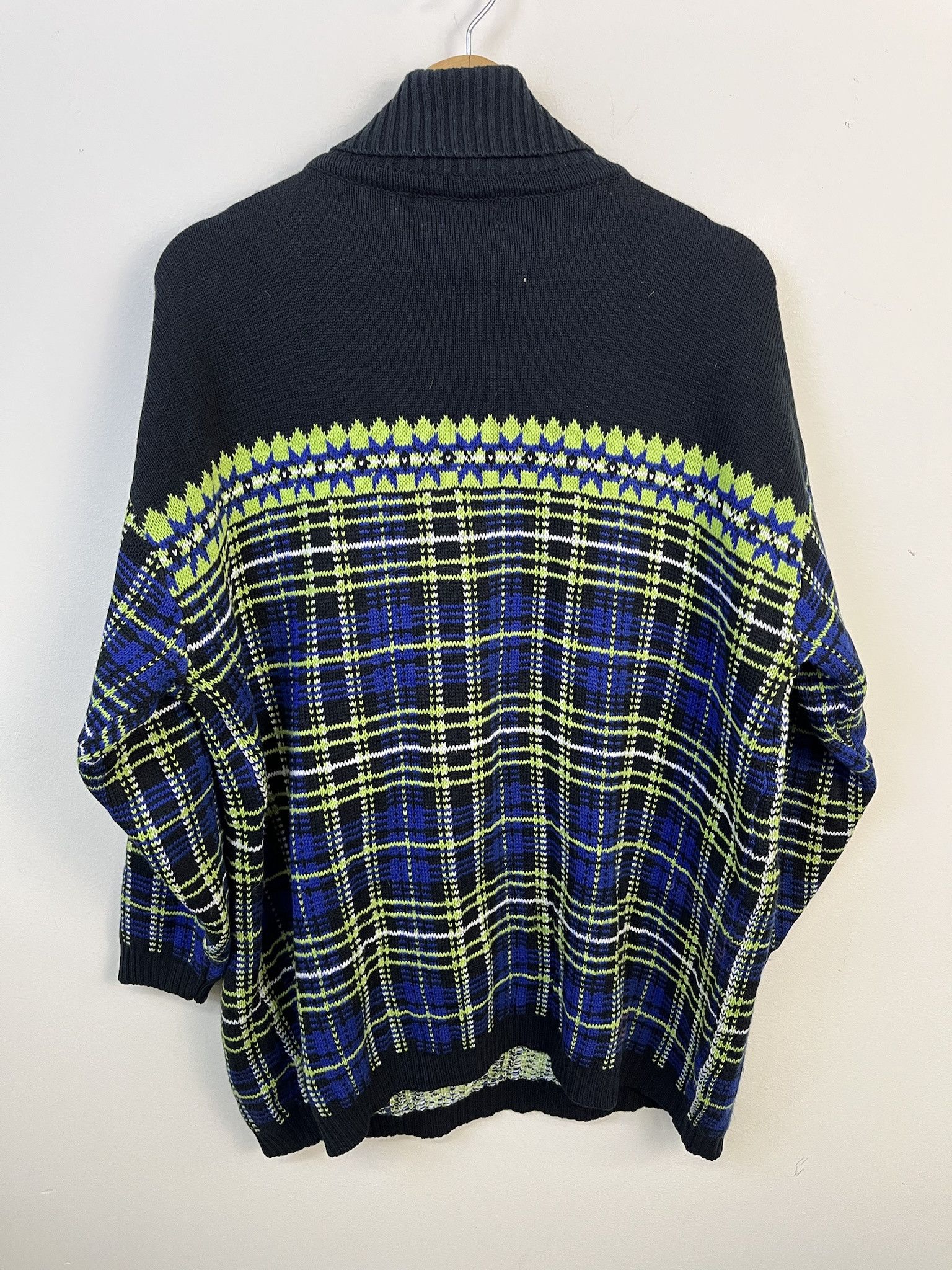 Other Vintage Knit Sweater Venezia Cyber Check Knit Sweaater Size XL Size US XL / EU 56 / 4 - 3 Thumbnail