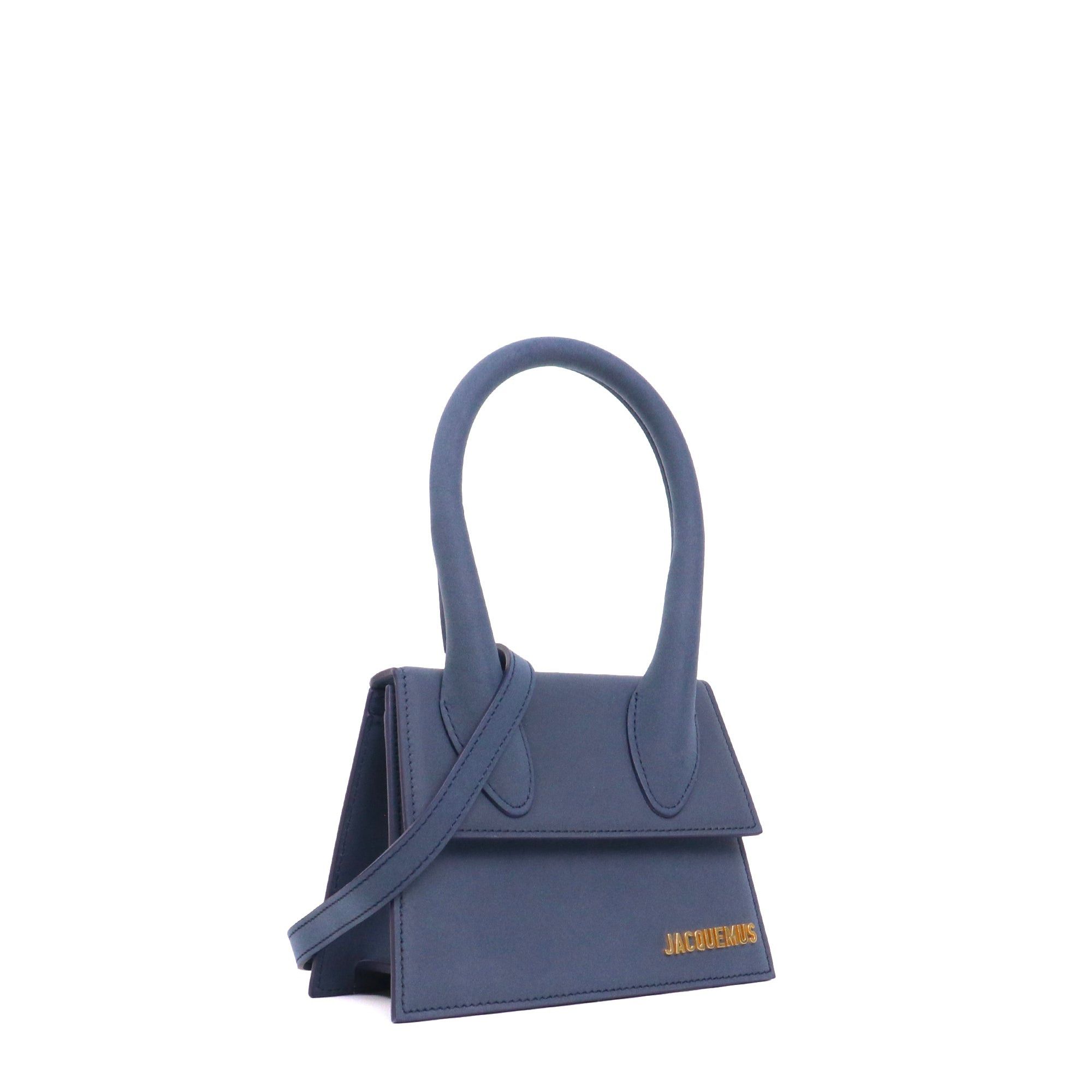 Jacquemus JACQUEMUS - Jacquemus Medium Chiquito shoulder bag in dark navy blue gummed leather Size ONE SIZE - 2 Thumbnail