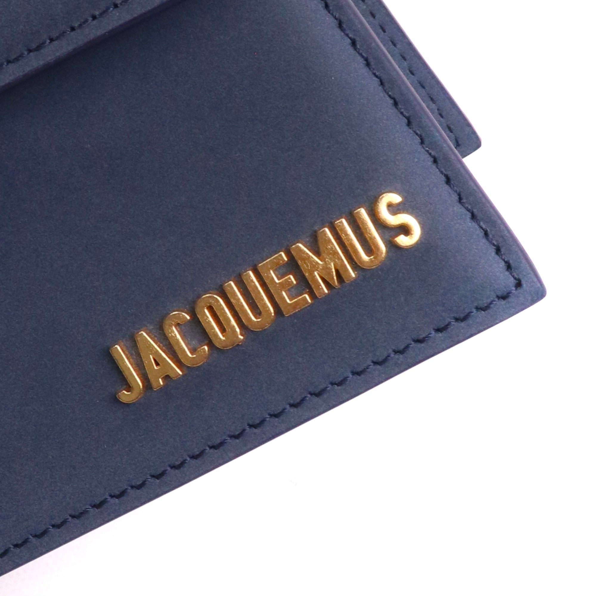 Jacquemus JACQUEMUS - Jacquemus Medium Chiquito shoulder bag in dark navy blue gummed leather Size ONE SIZE - 5 Thumbnail