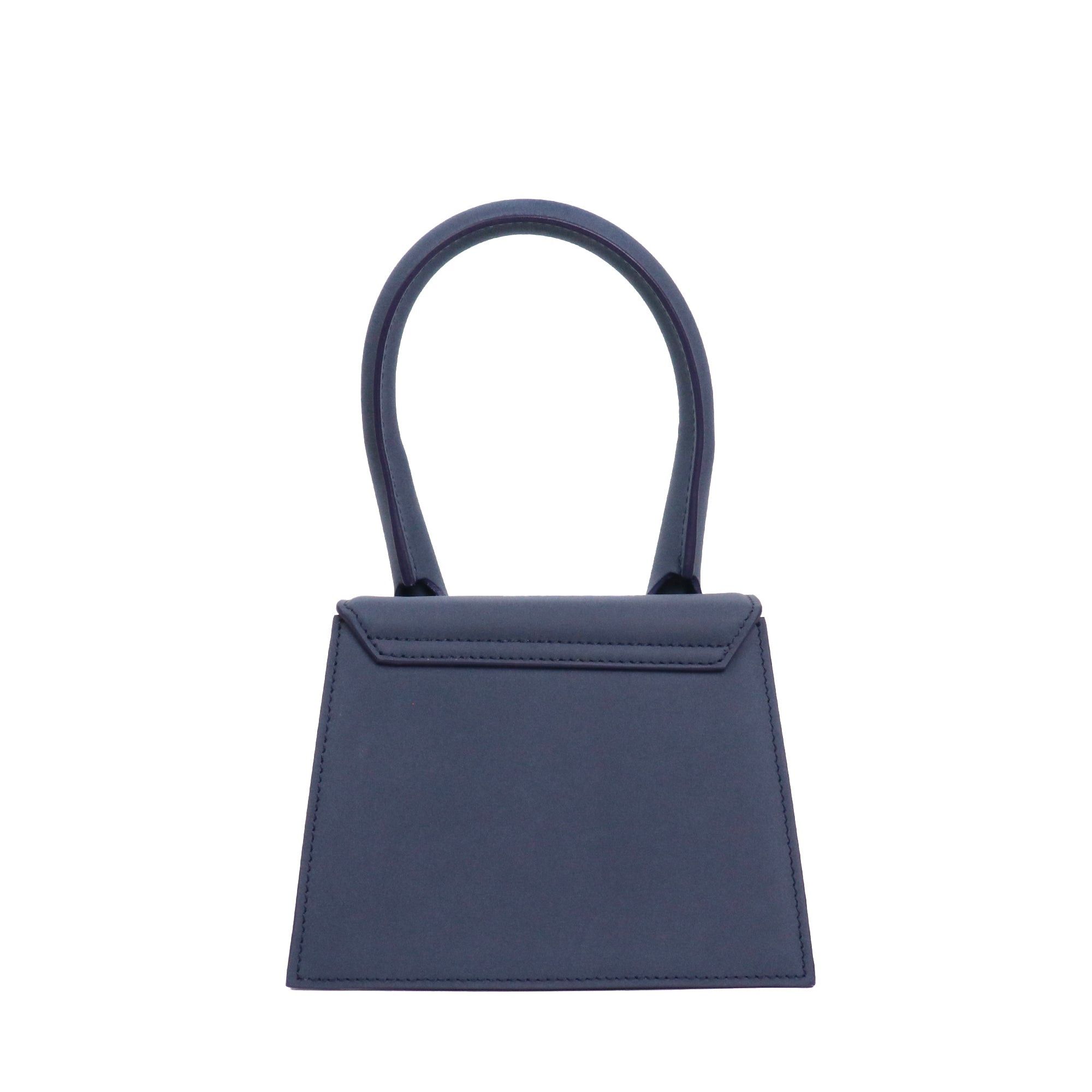 Jacquemus JACQUEMUS - Jacquemus Medium Chiquito shoulder bag in dark navy blue gummed leather Size ONE SIZE - 3 Thumbnail