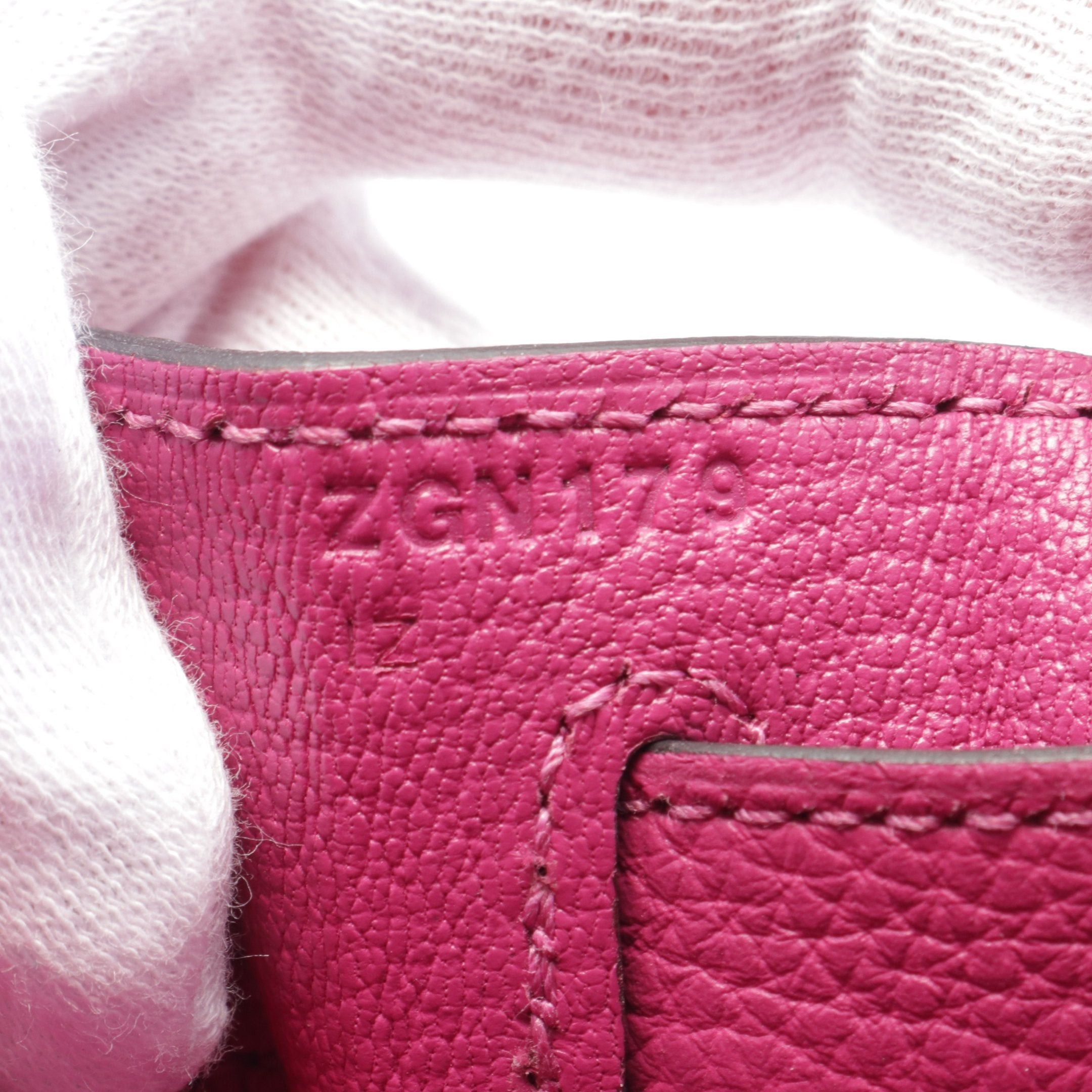 Hermes Hermes Kelly28 Rose Purple Handbag Togo Pink Silver Hardware Z Stamp Size ONE SIZE - 5 Thumbnail