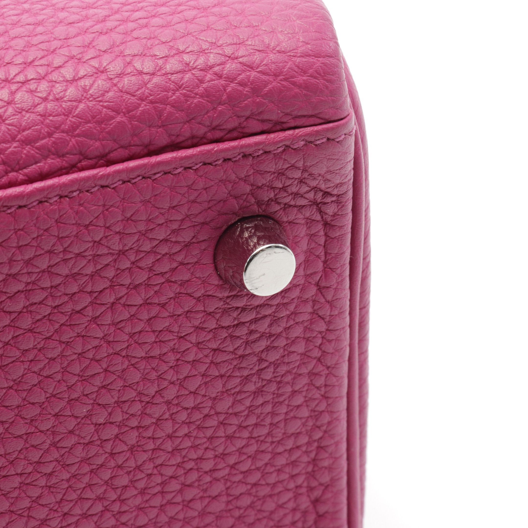 Hermes Hermes Kelly28 Rose Purple Handbag Togo Pink Silver Hardware Z Stamp Size ONE SIZE - 8 Thumbnail