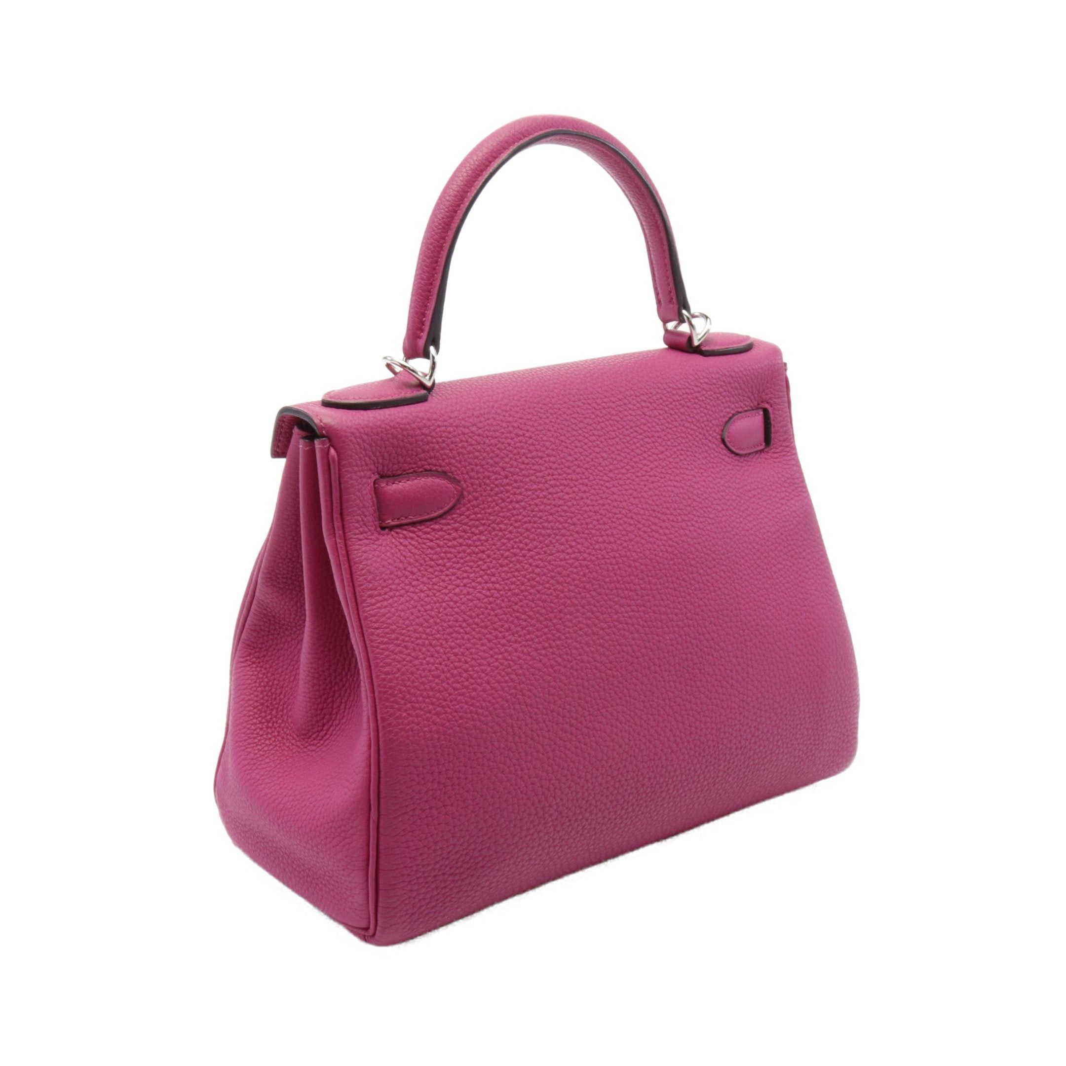 Hermes Hermes Kelly28 Rose Purple Handbag Togo Pink Silver Hardware Z Stamp Size ONE SIZE - 2 Thumbnail