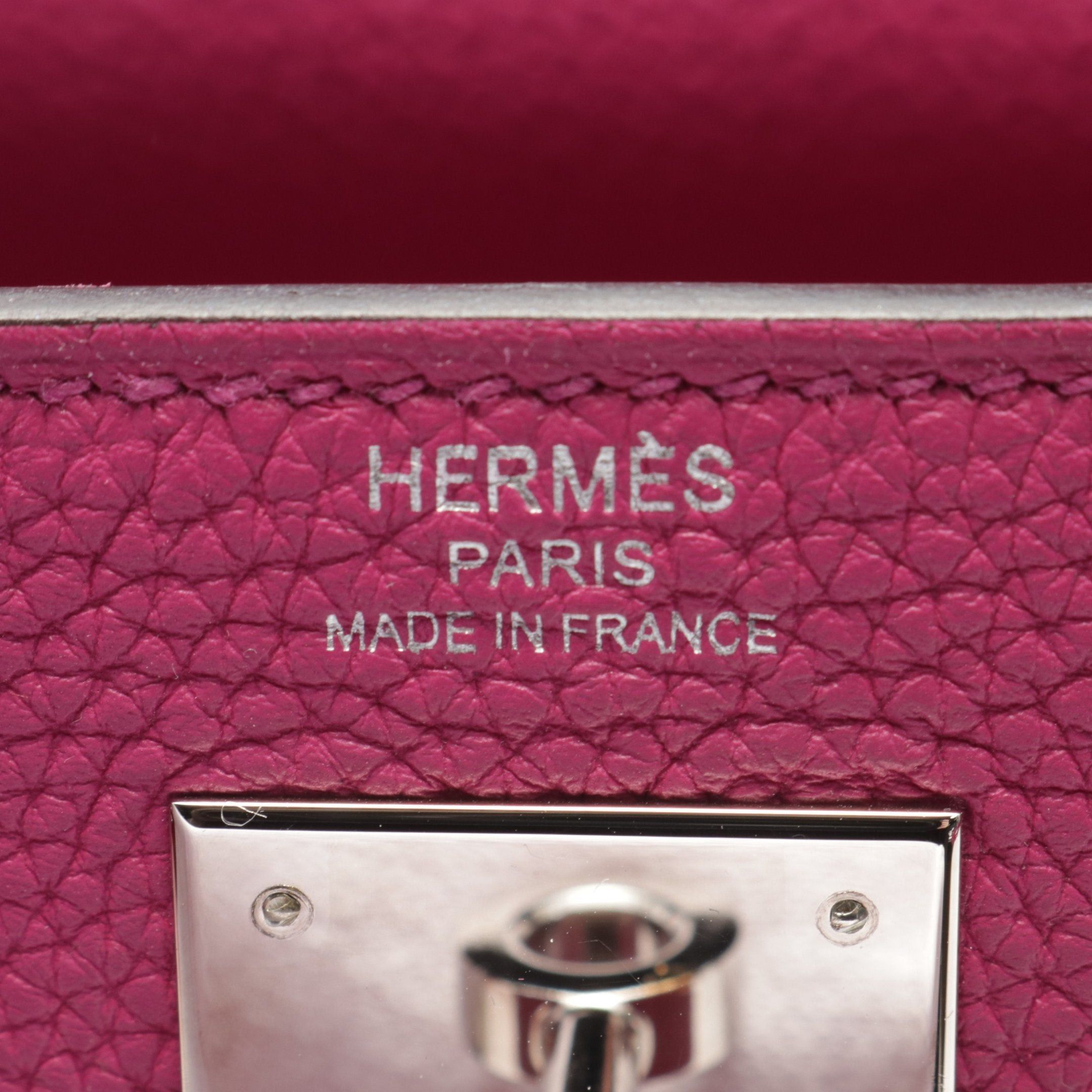 Hermes Hermes Kelly28 Rose Purple Handbag Togo Pink Silver Hardware Z Stamp Size ONE SIZE - 4 Thumbnail