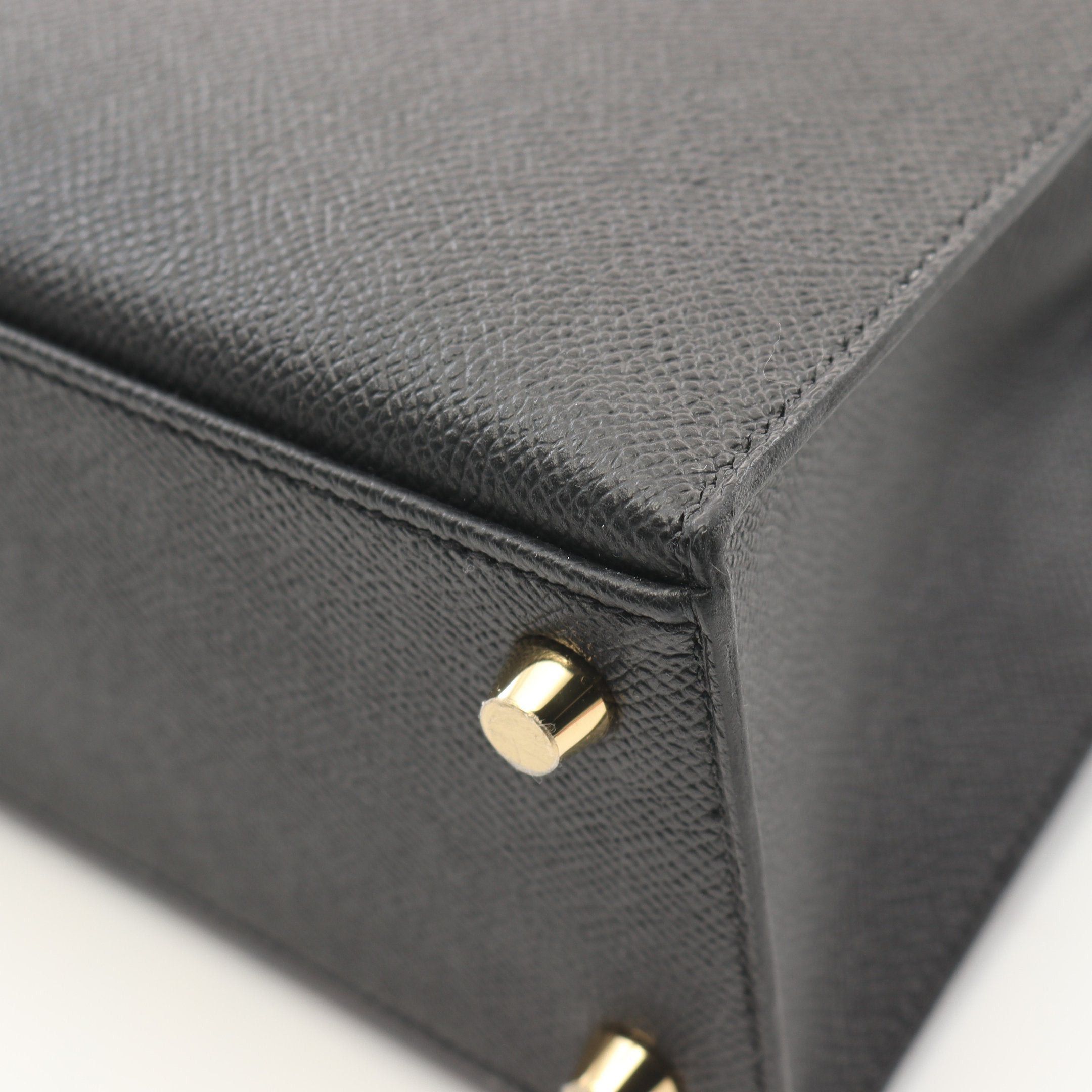 Hermes Hermes Kelly 25 Handbag Veau Epsom Black Gold Hardware Outside Sewing Double Engraved Size ONE SIZE - 7 Thumbnail