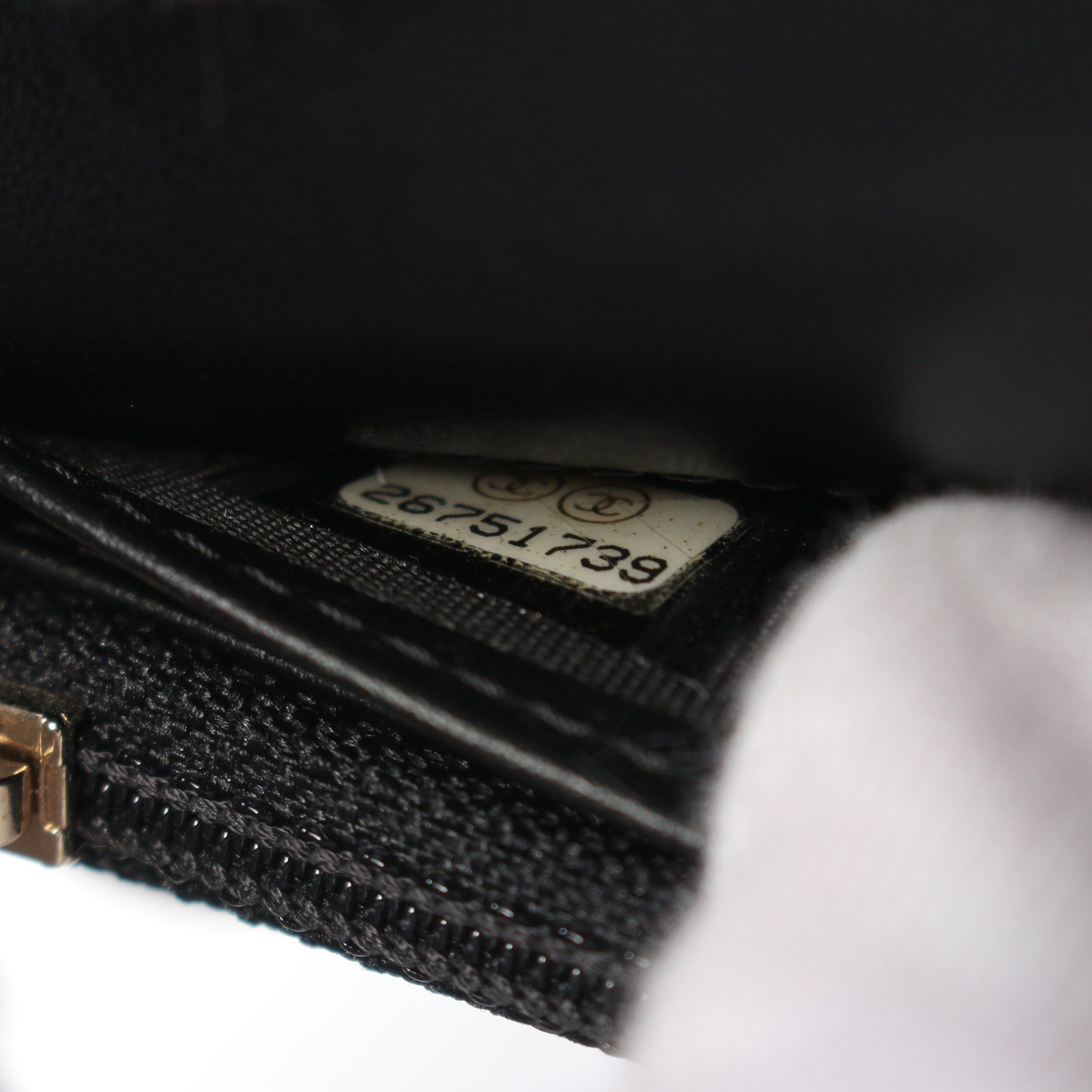 Chanel Chanel Matelasse Bi-Fold Long Wallet Leather Black Gold Hardware With Hand Strap Size ONE SIZE - 6 Thumbnail