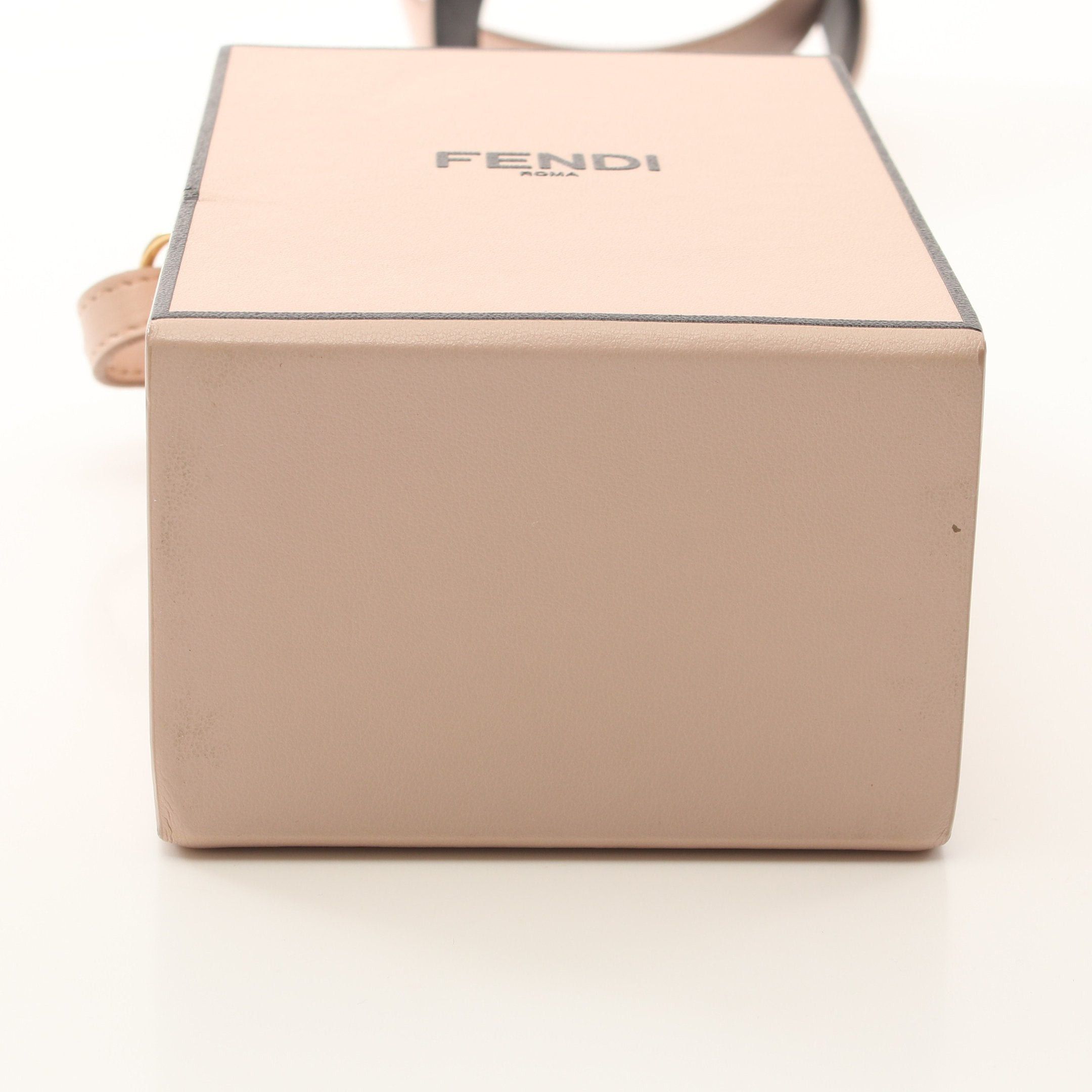 Fendi Fendi Box Shoulder Bag Leather Pink Beige Size ONE SIZE - 10 Thumbnail