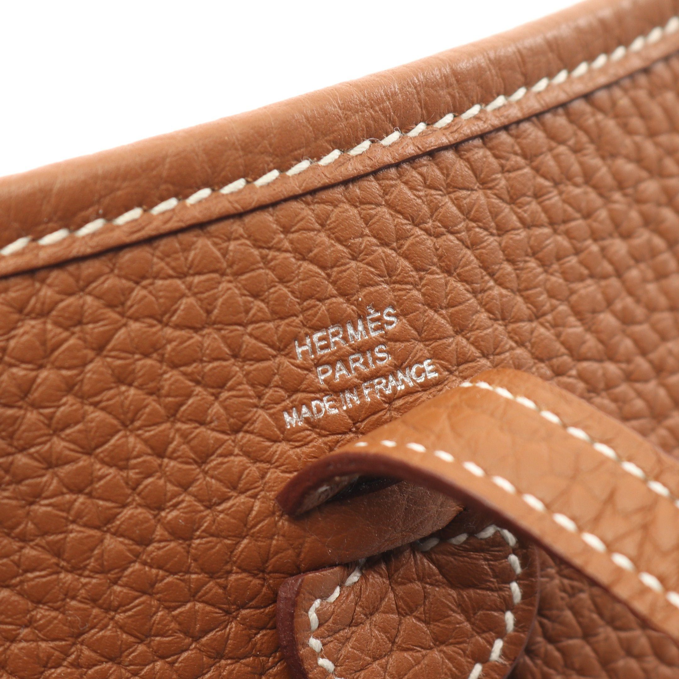 Hermes Hermes Evelyn Tpm Gold Shoulder Bag Clemence Leather Light Brown Silver Hardware B Stamp Size ONE SIZE - 4 Thumbnail