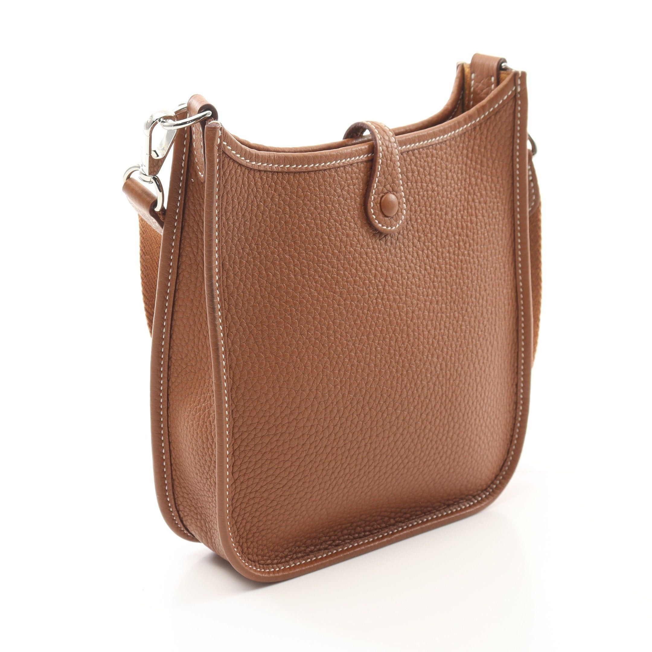 Hermes Hermes Evelyn Tpm Gold Shoulder Bag Clemence Leather Light Brown Silver Hardware B Stamp Size ONE SIZE - 2 Thumbnail