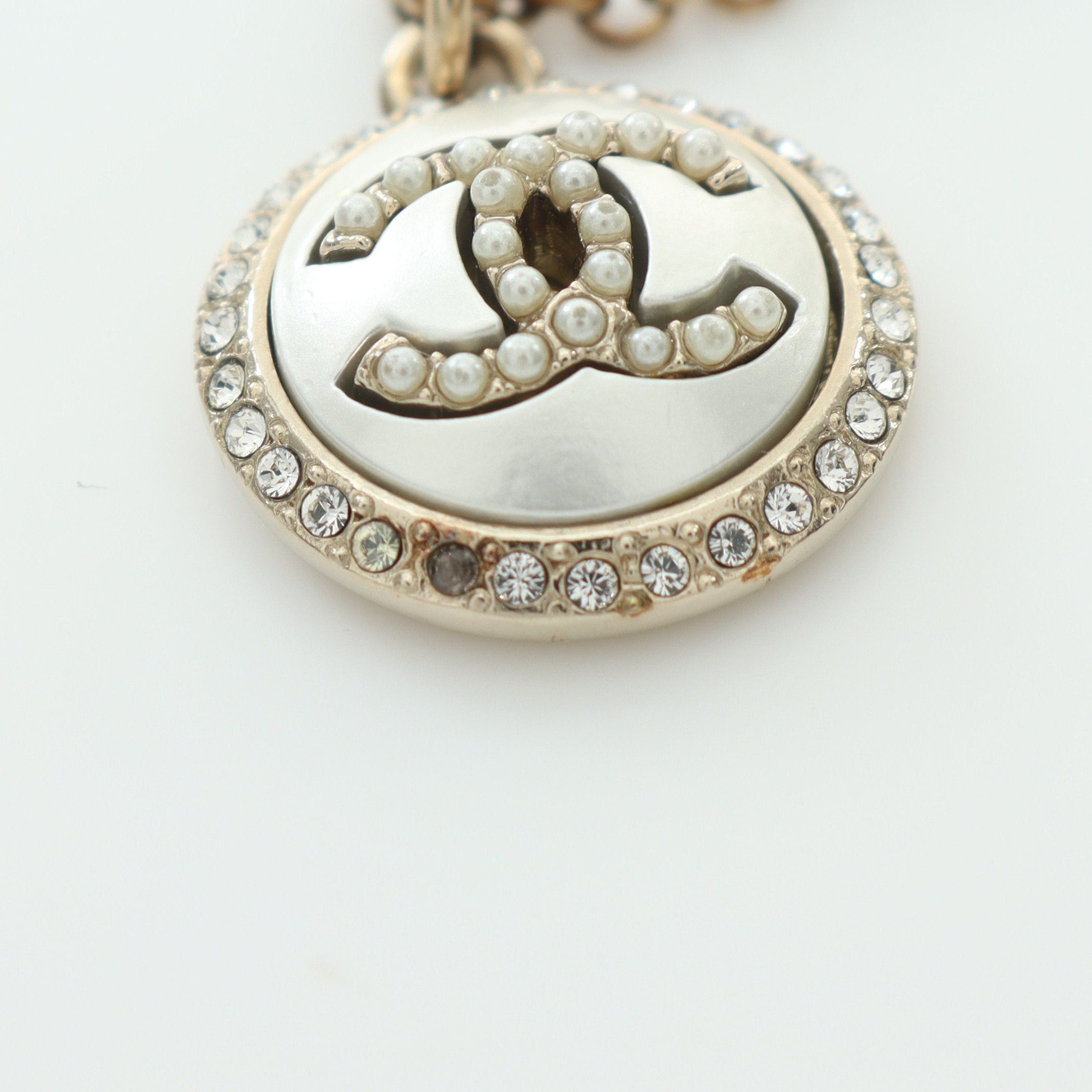 Chanel Chanel Coco Mark Necklace Gp Rhinestone Gold Clear C20K Size ONE SIZE - 6 Thumbnail
