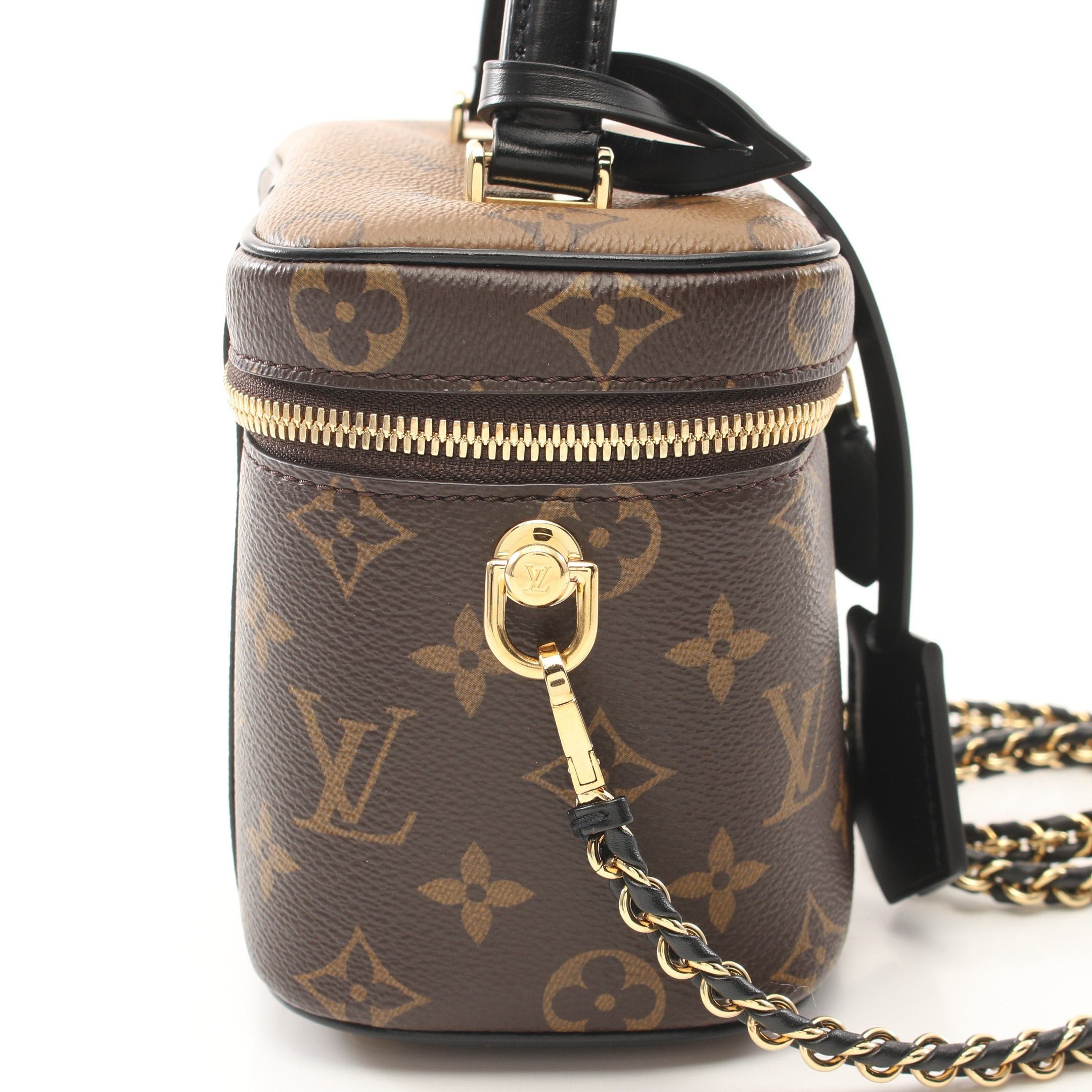 Louis Vuitton Louis Vuitton Vanity Nv Pm Monogram Reverse Handbag Bag Leather Brown Black Size ONE SIZE - 8 Thumbnail