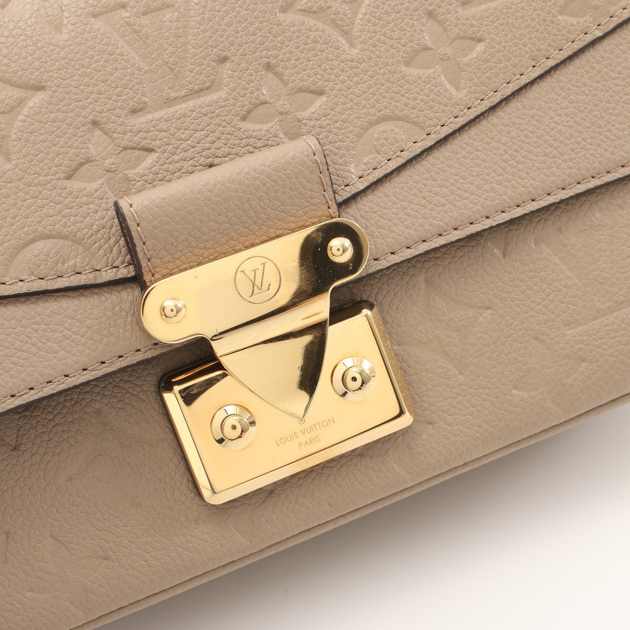 Louis Vuitton Louis Vuitton Marceau Monogram Empreinte Tourterelle Chain Shoulder Bag Leather Gray Beige Size ONE SIZE - 8 Thumbnail