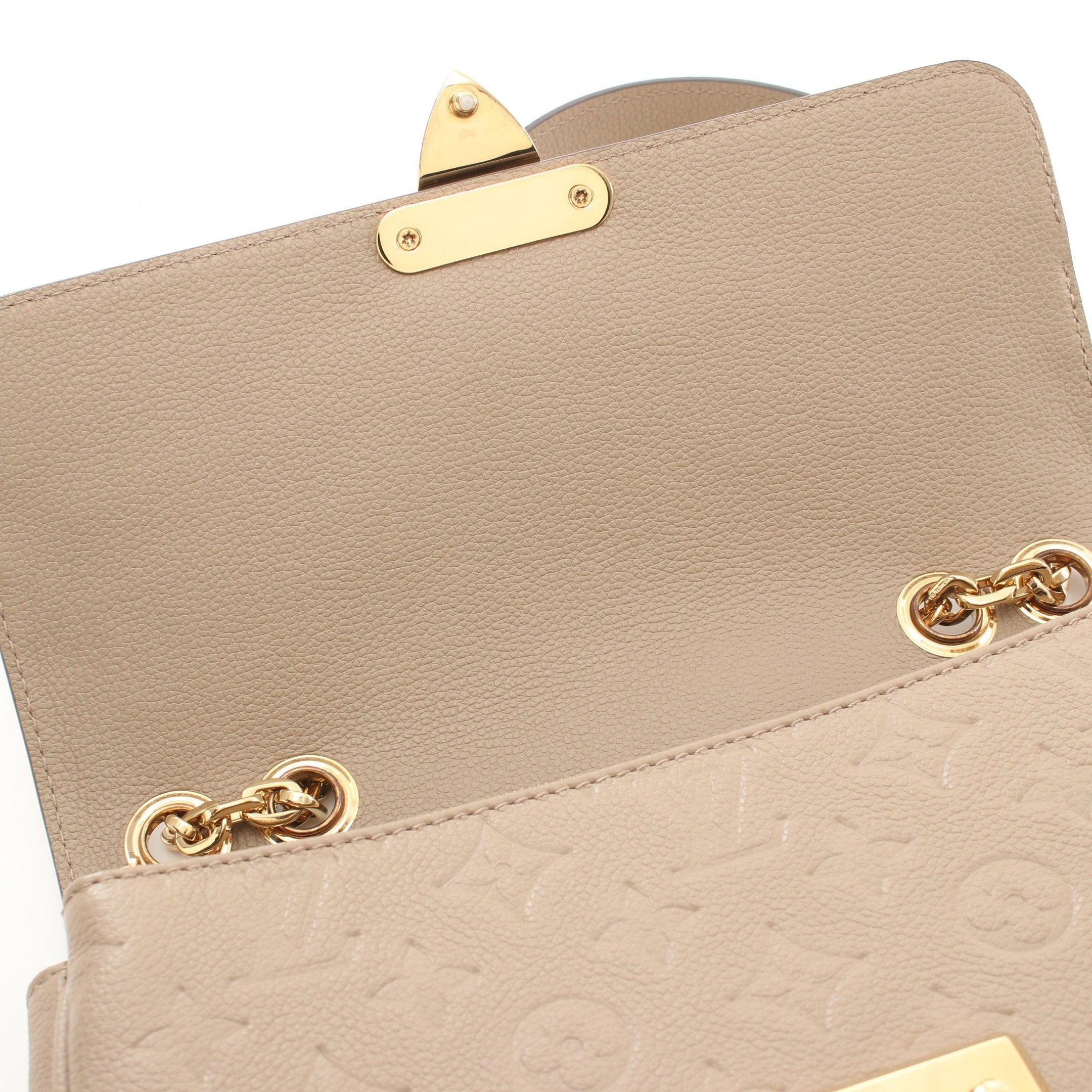 Louis Vuitton Louis Vuitton Marceau Monogram Empreinte Tourterelle Chain Shoulder Bag Leather Gray Beige Size ONE SIZE - 7 Thumbnail