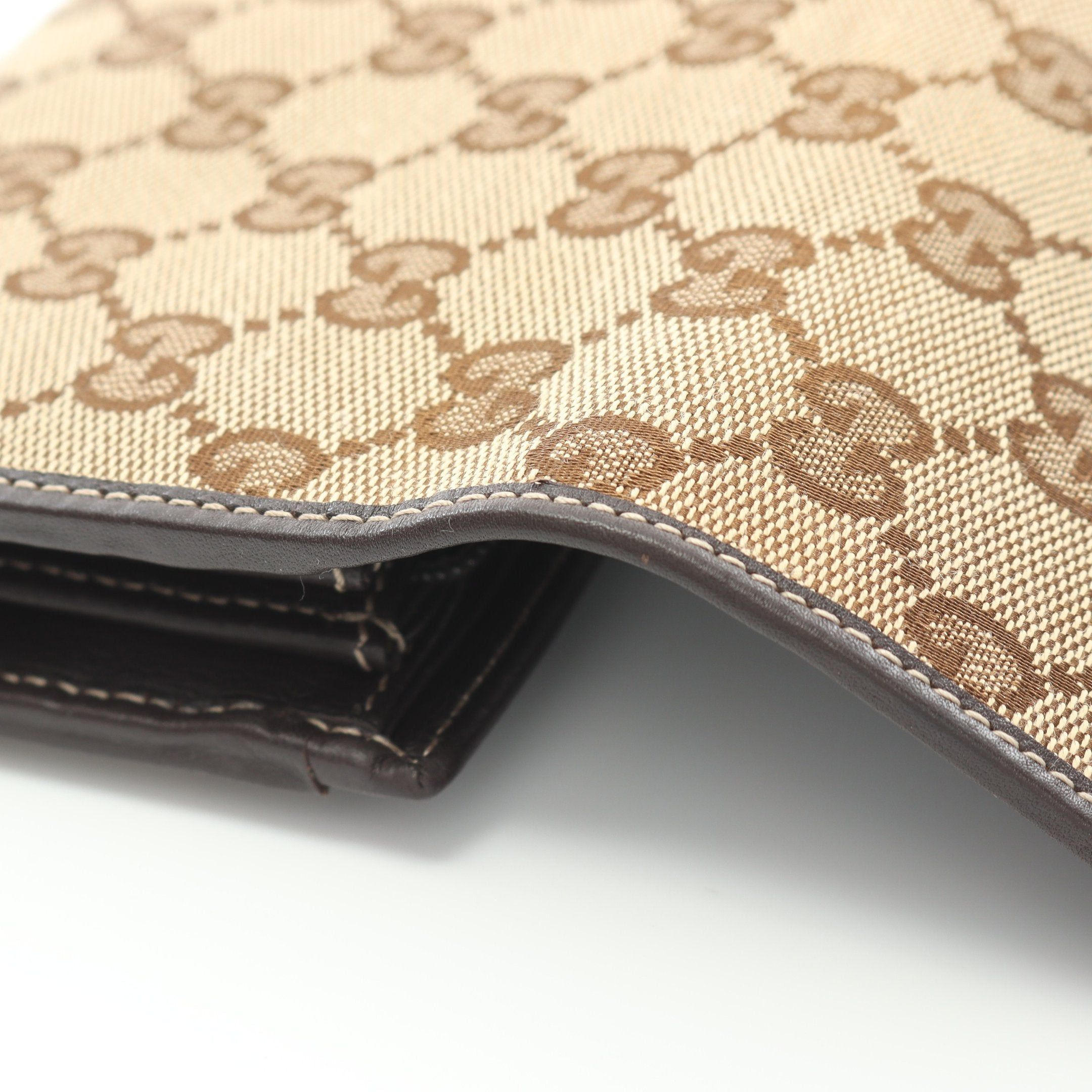 Gucci Gucci Lovely Bi-Fold Long Wallet Canvas Leather Beige Dark Brown Size ONE SIZE - 6 Thumbnail