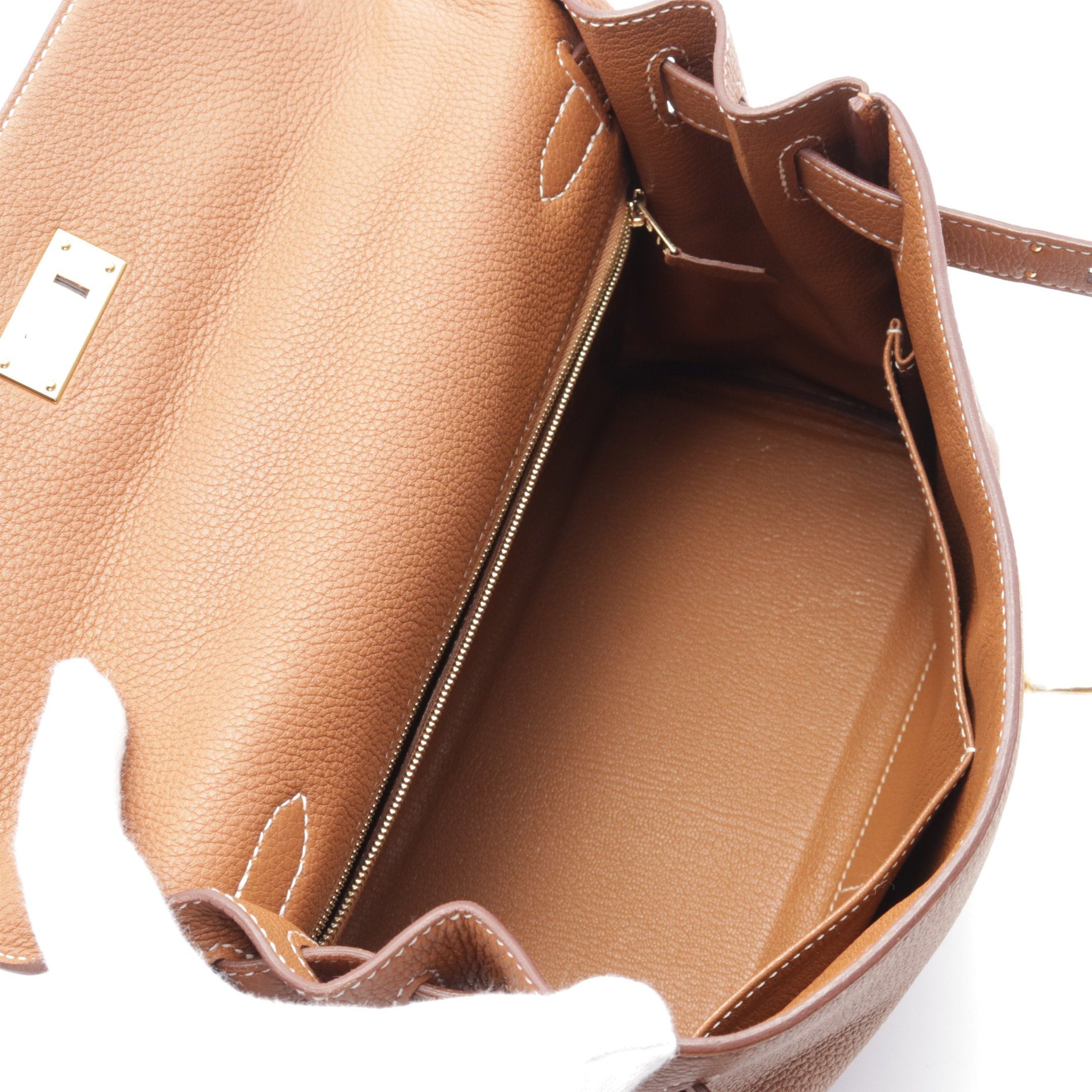 Hermes Hermes Kelly28 Gold Handbag Togo Brown Hardware Inner Stitch Z Stamp Size ONE SIZE - 3 Thumbnail