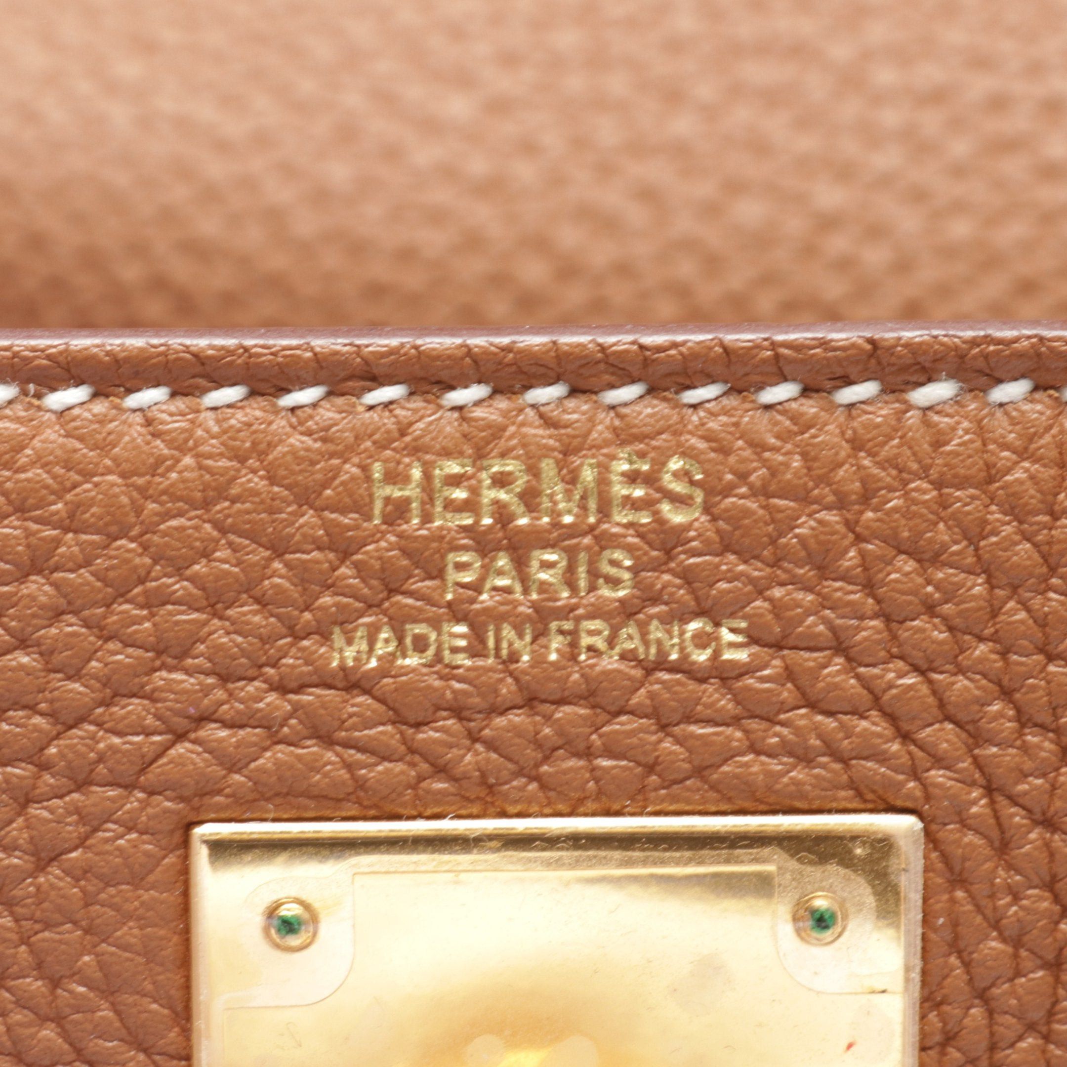 Hermes Hermes Kelly28 Gold Handbag Togo Brown Hardware Inner Stitch Z Stamp Size ONE SIZE - 4 Thumbnail