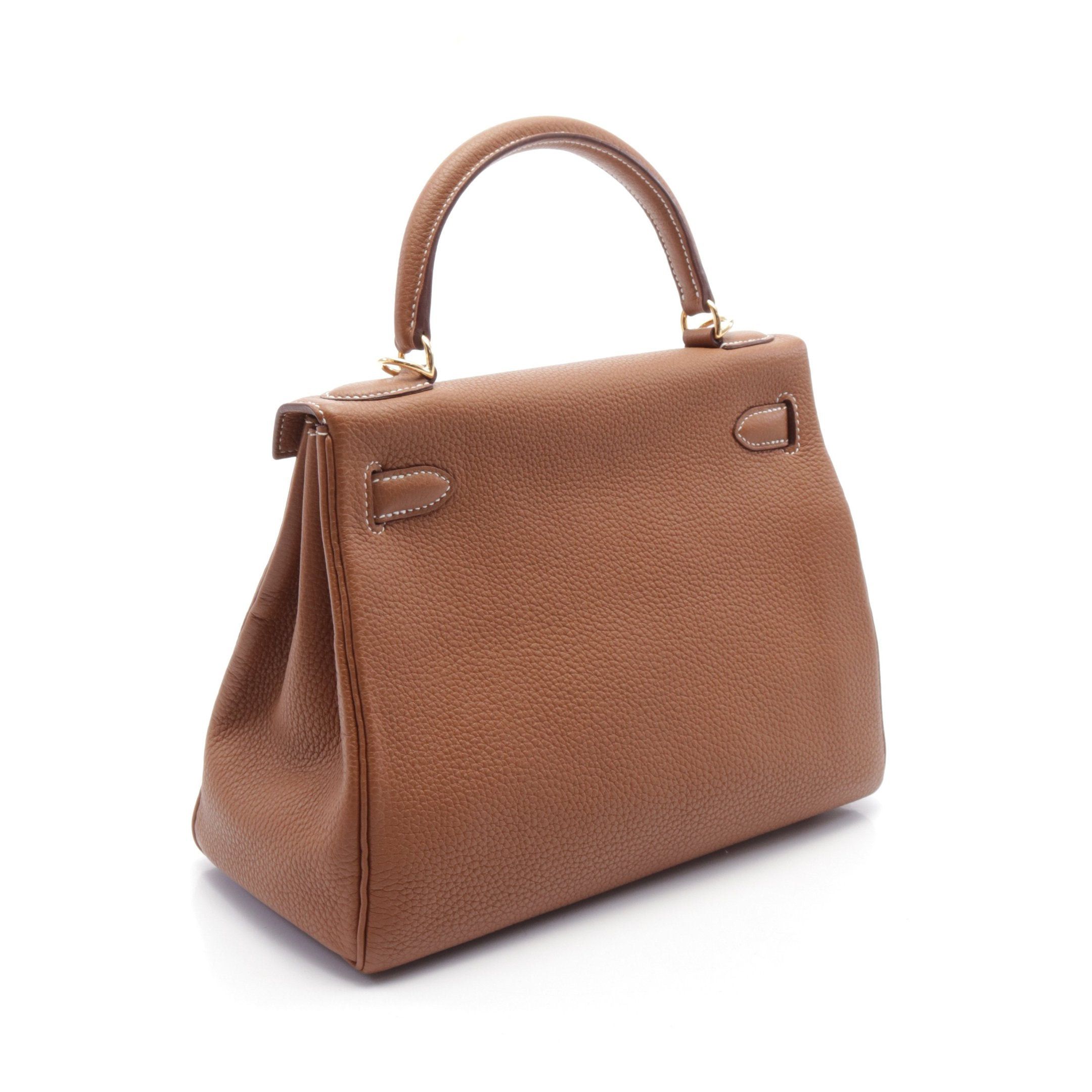 Hermes Hermes Kelly28 Gold Handbag Togo Brown Hardware Inner Stitch Z Stamp Size ONE SIZE - 2 Thumbnail