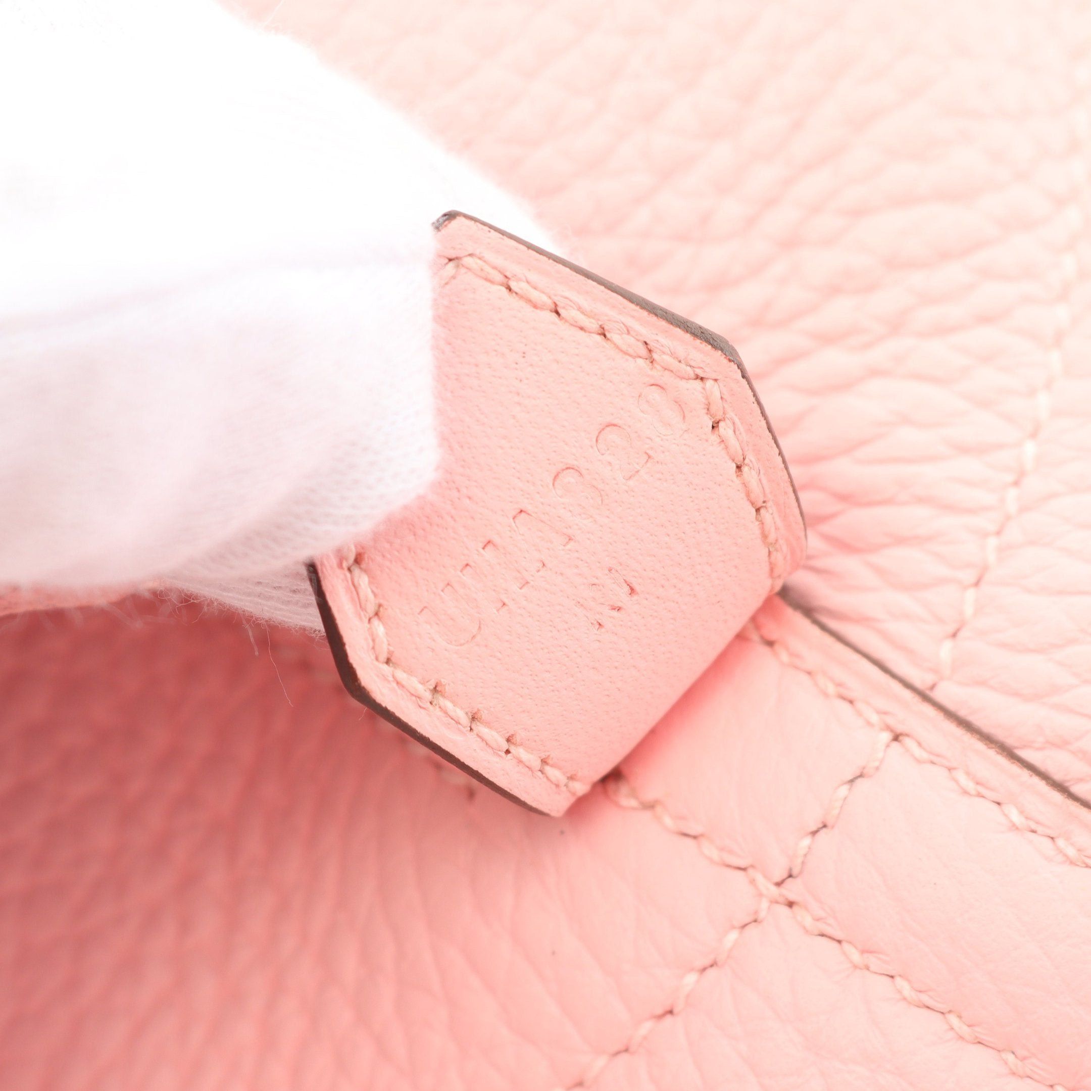 Hermes Hermes Bolide 31 Verso Rose Sakura Nata Handbag Clemence Leather Light Pink Off White Silver Hardware U Stamp Size ONE SIZE - 5 Thumbnail