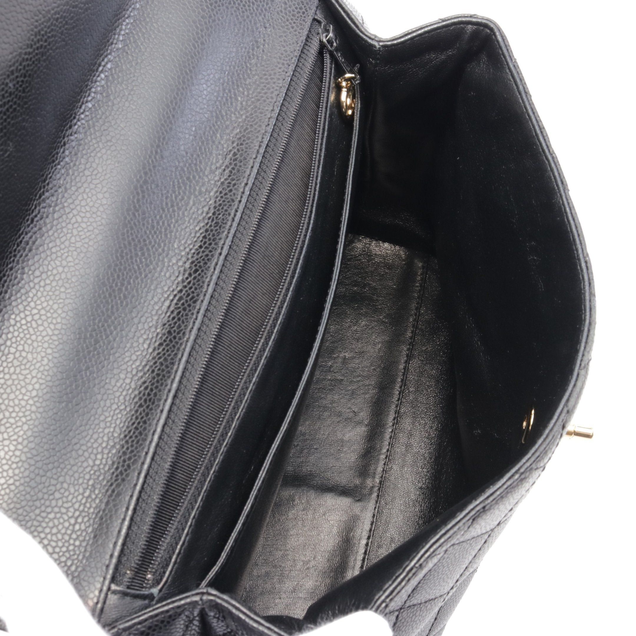 Chanel Chanel Matelasse Handbag Caviar Skin Black Gold Hardware Size ONE SIZE - 3 Thumbnail