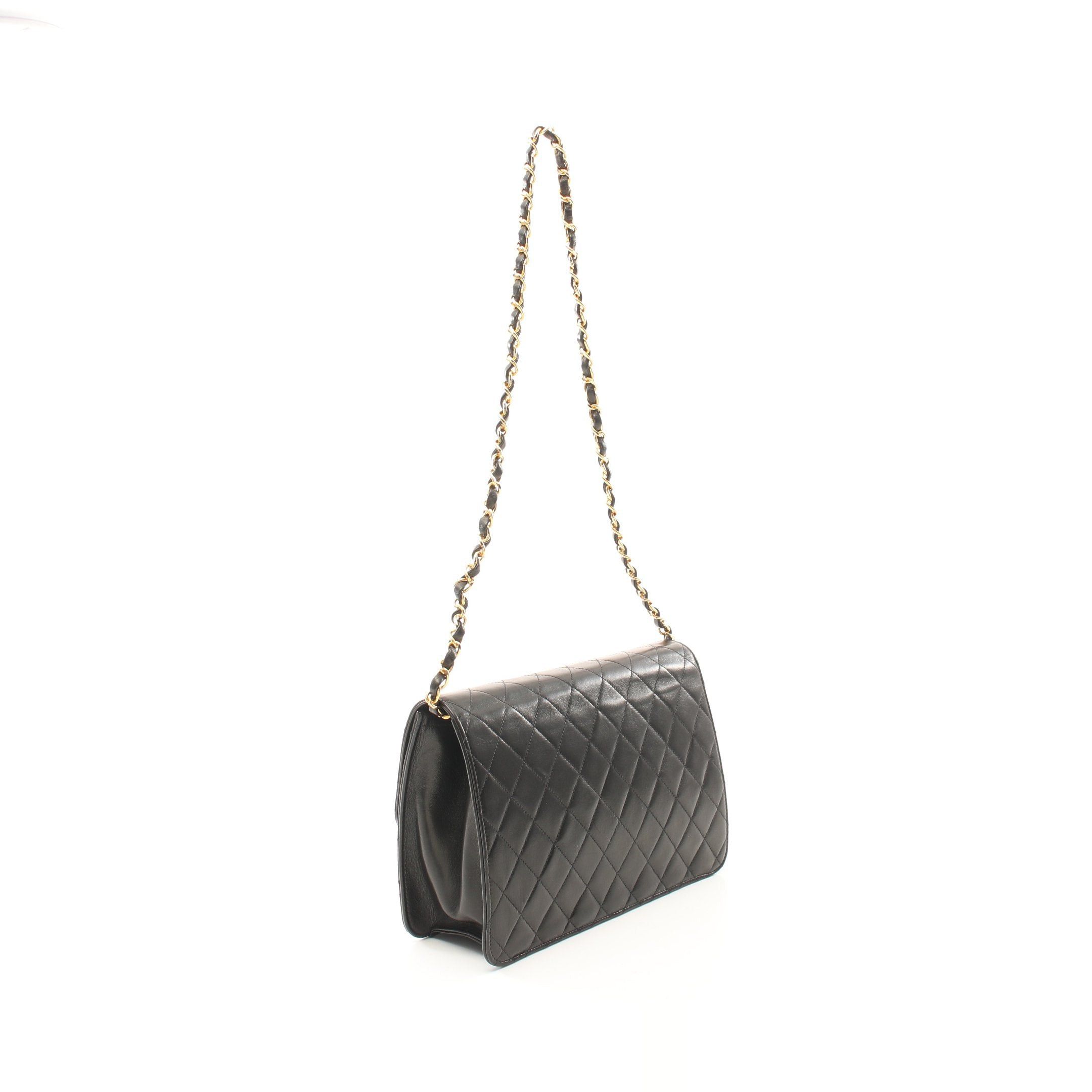 Chanel Chanel Matelasse Chain Shoulder Bag Push Lock Lambskin Black Gold Hardware Size ONE SIZE - 2 Thumbnail