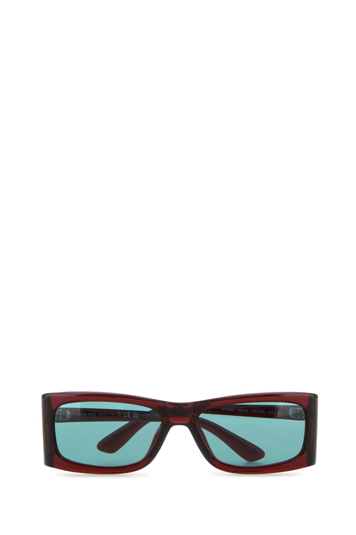 Prada Burgundy Acetate Opr B03s Sunglasses Size ONE SIZE - 2 Thumbnail