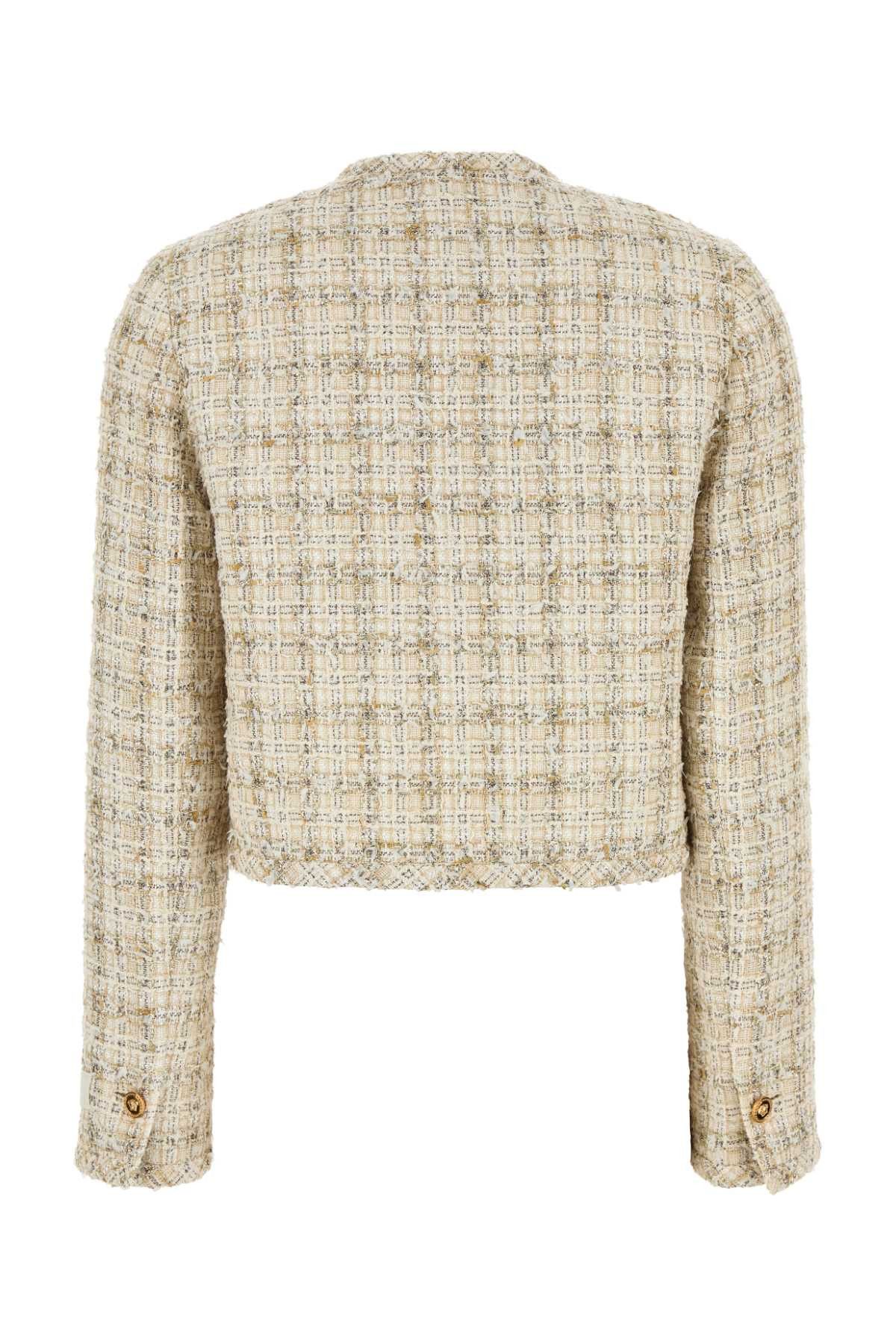 Versace Multicolor Tweed Blazer Size S / US 4 / IT 40 - 2 Thumbnail