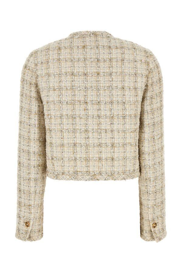 Versace Multicolor Tweed Blazer Size S / US 4 / IT 40 - 4 Thumbnail